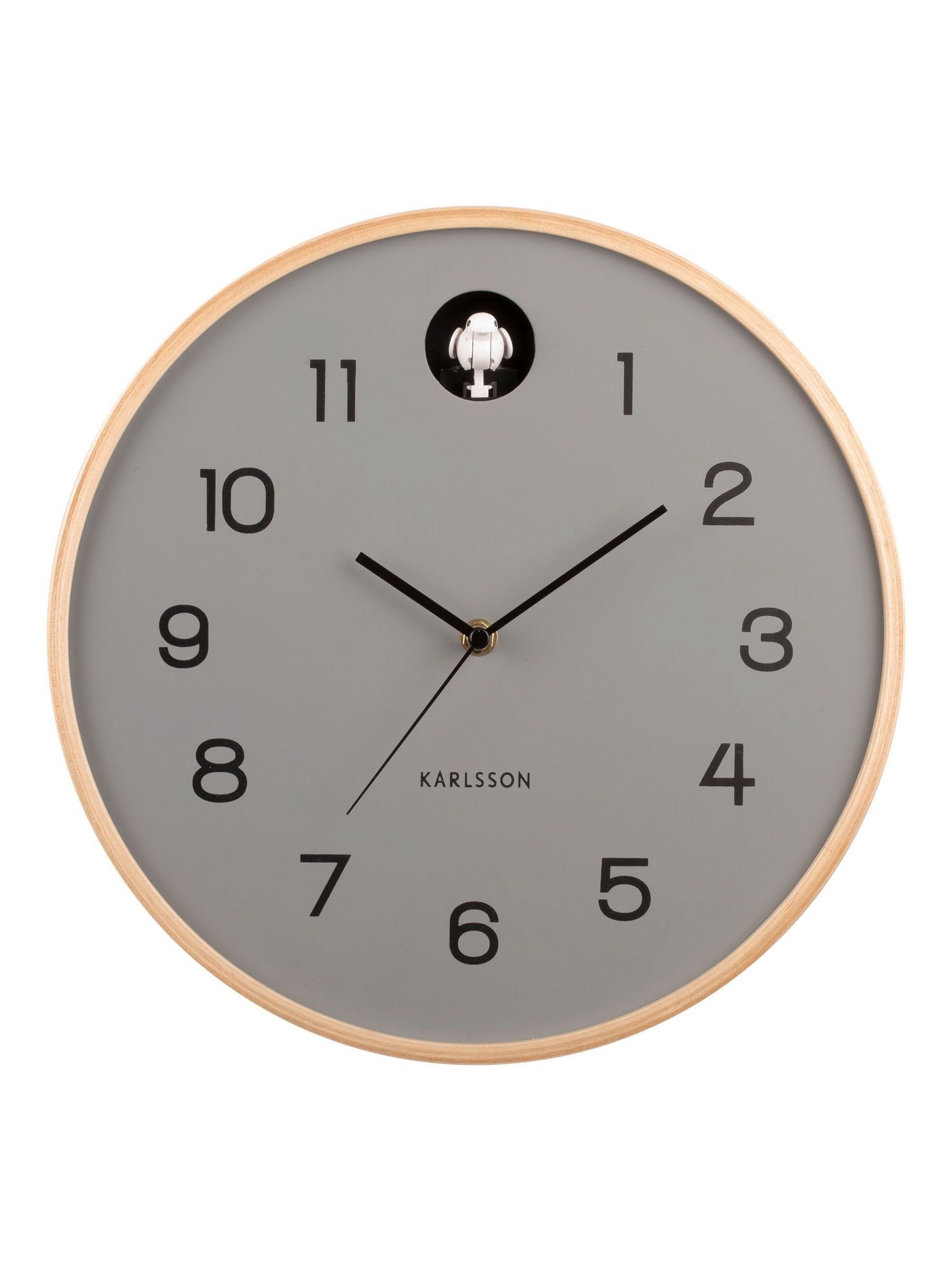 Karlsson Grey Cuckoo Birch Wall Clock - Image 2 of 3