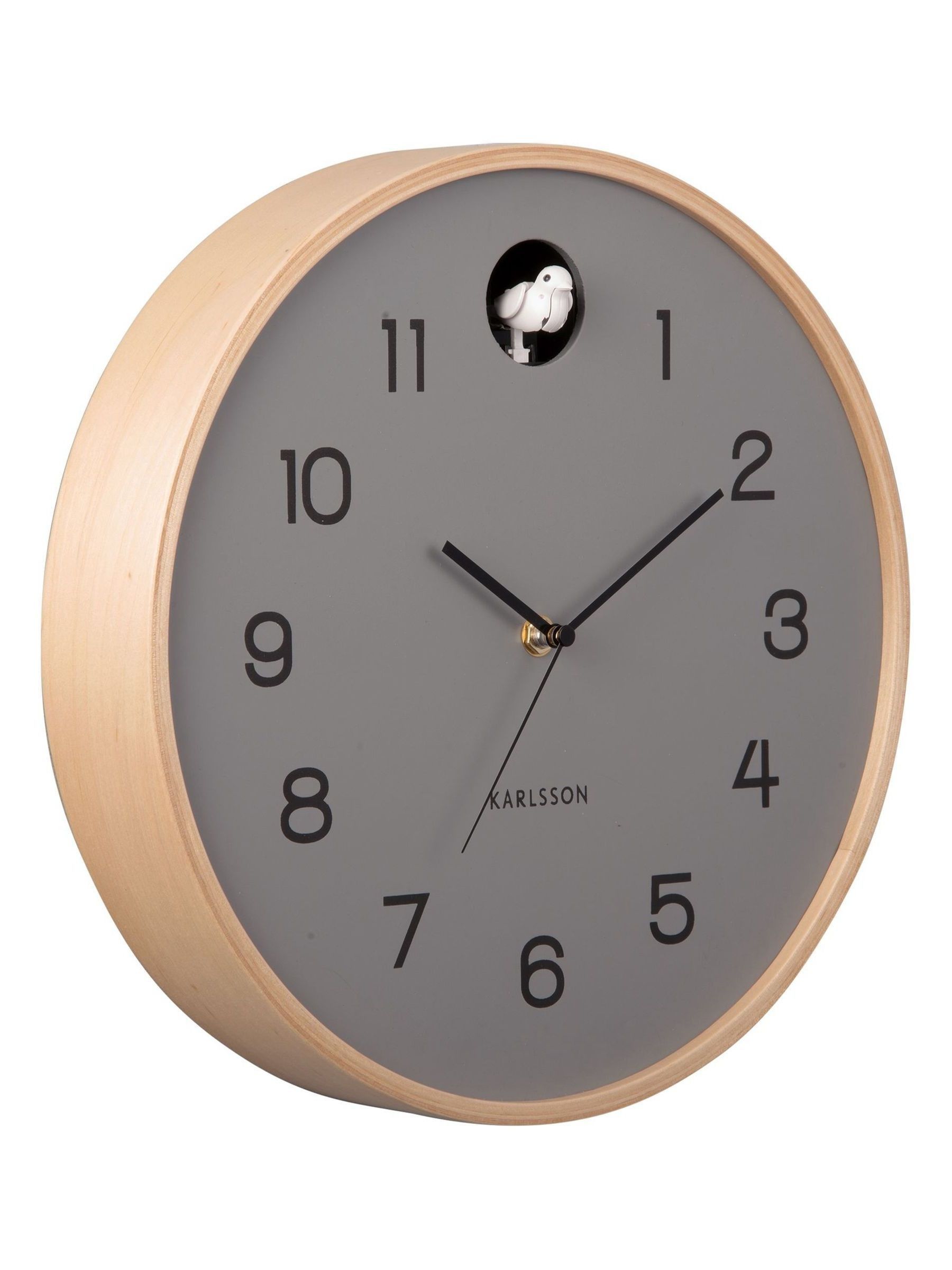 Karlsson Grey Cuckoo Birch Wall Clock - Image 3 of 3