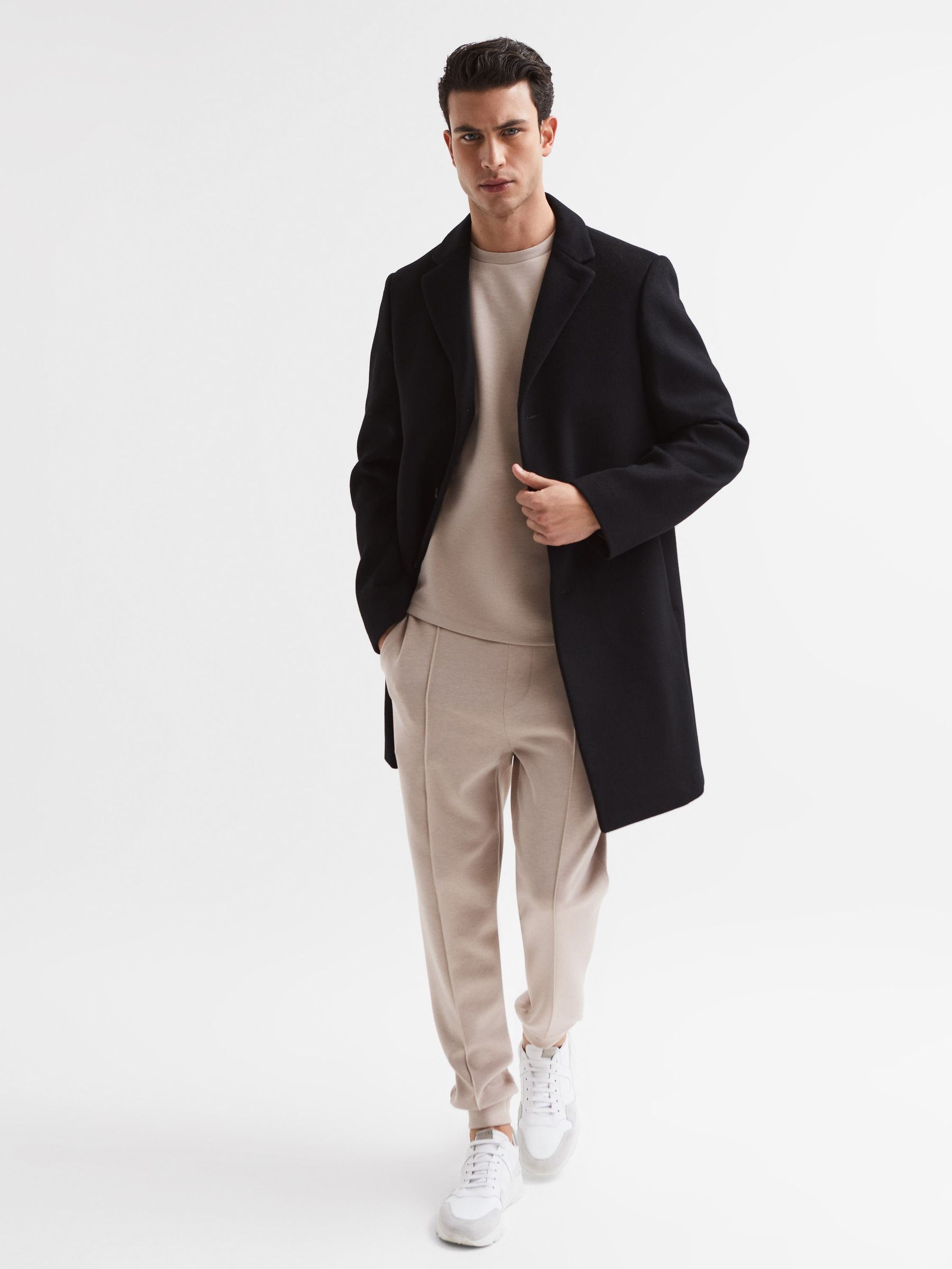 Regular Fit Crew Neck T-shirt in Oatmeal - Image 6 of 6