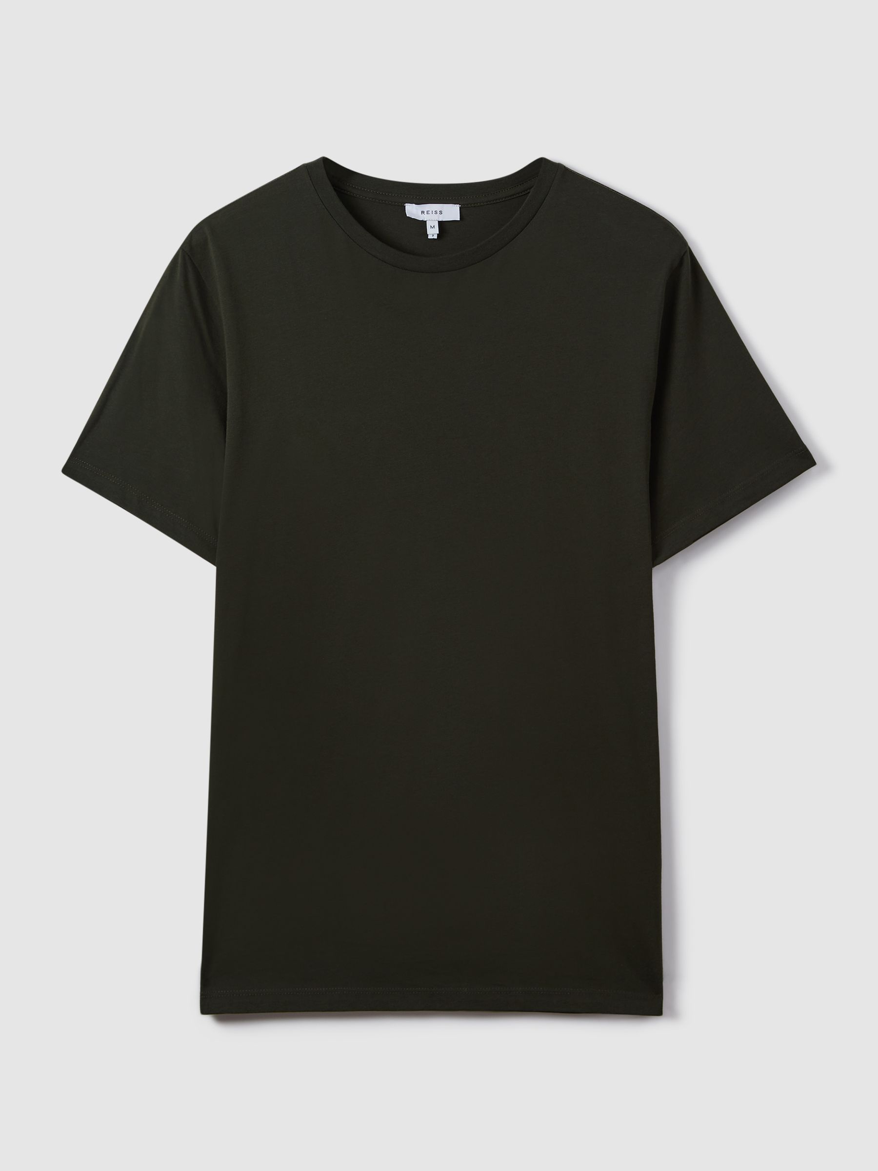Crew Neck T-Shirt in Oxidised Green - Image 2 of 7