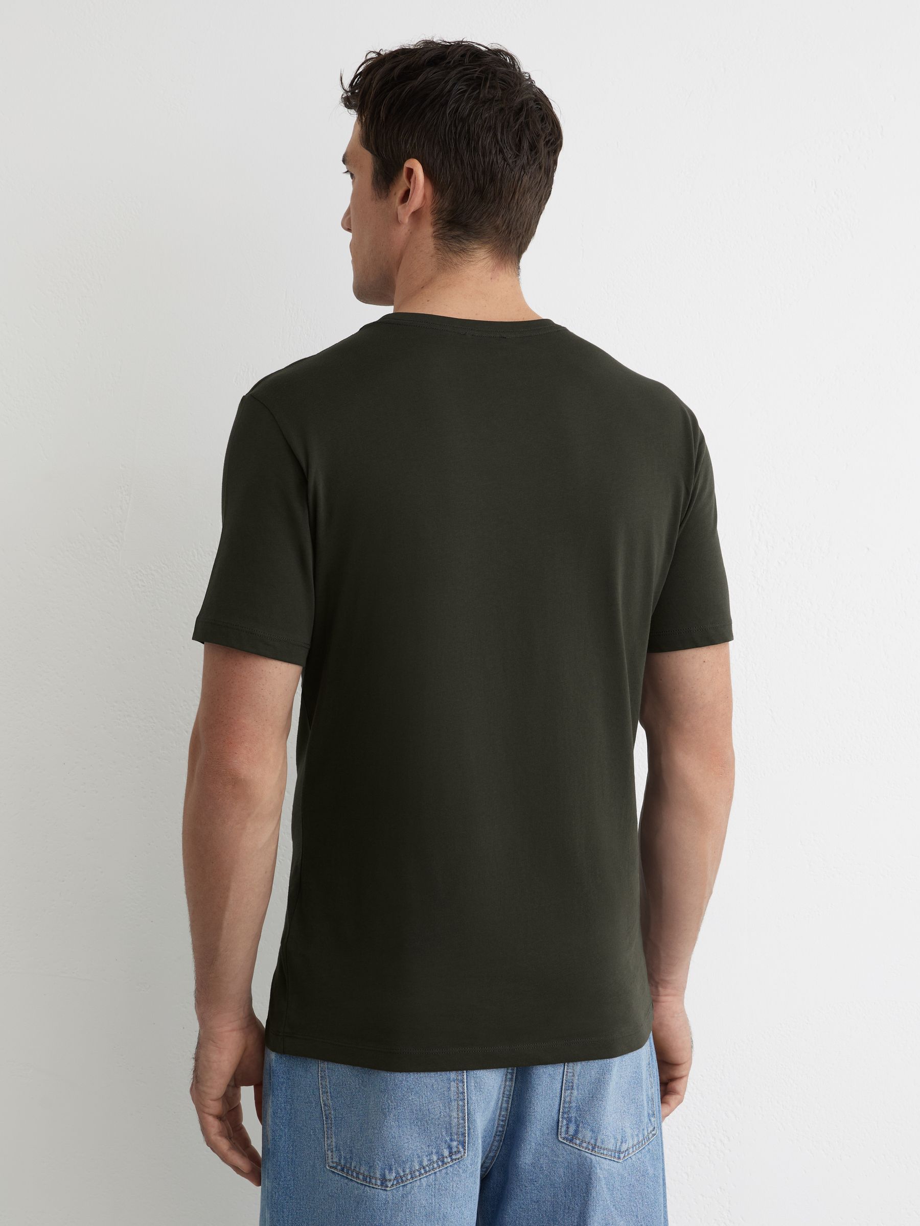 Cotton Crew-Neck Tailored-Fit T-Shirt in Oxidised Green - image 4