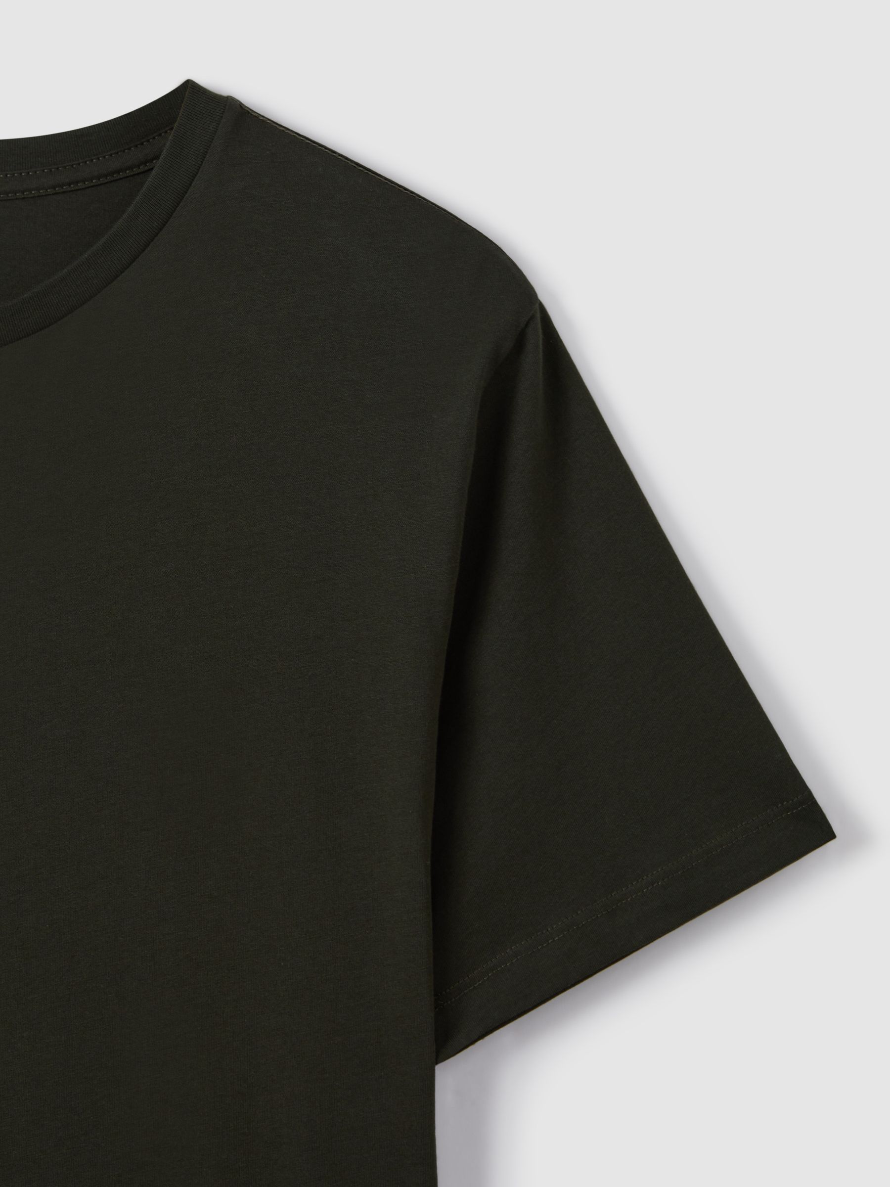 Crew Neck T-Shirt in Oxidised Green - Image 7 of 7