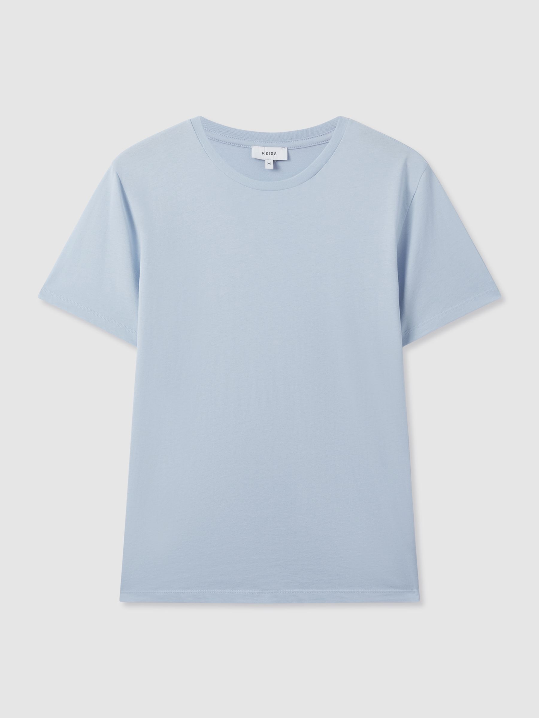 Crew Neck T-Shirt in Soft Blue - Image 2 of 6