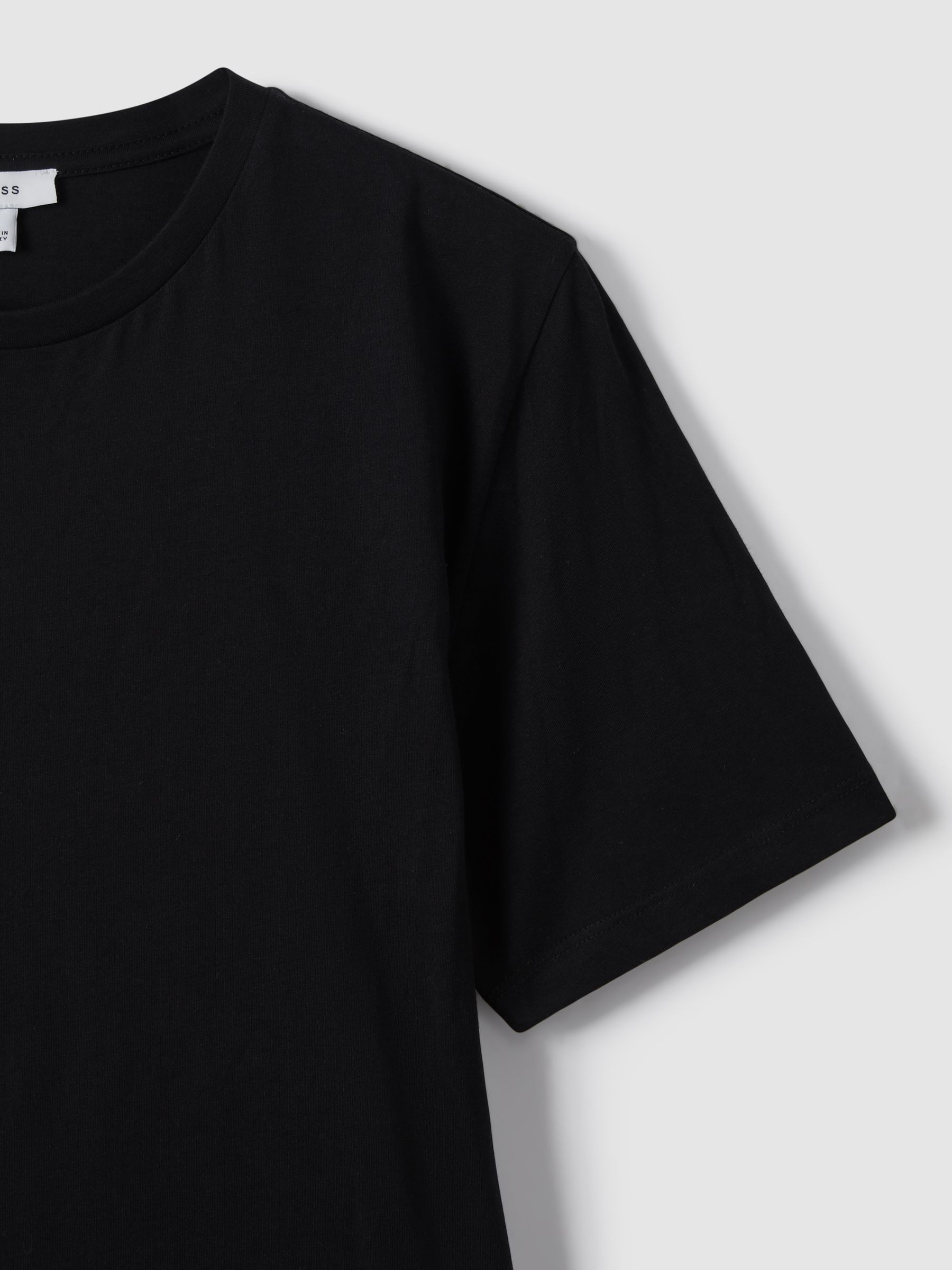 Crew Neck T-Shirt in Black - Image 6 of 7