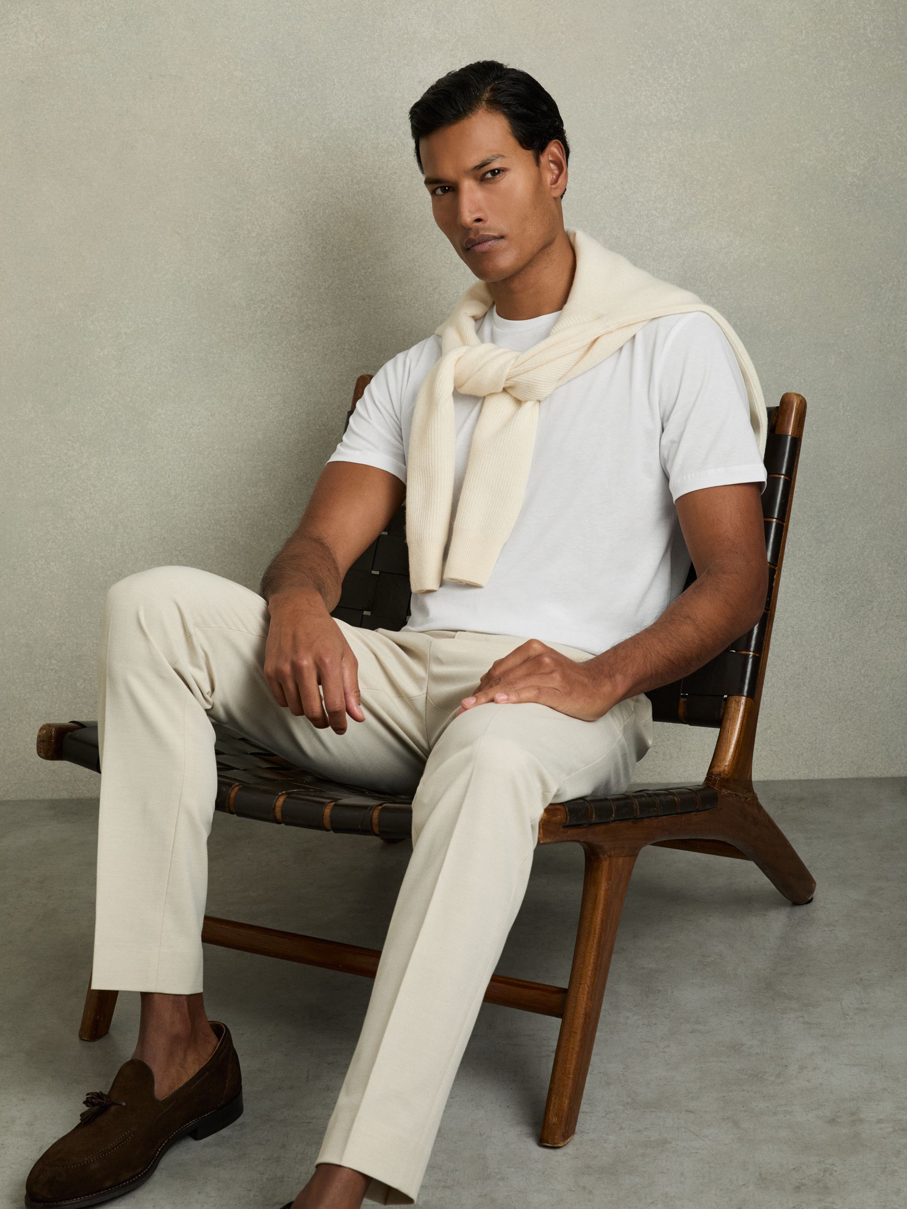 Crew Neck T-Shirt in White - Image 3 of 6