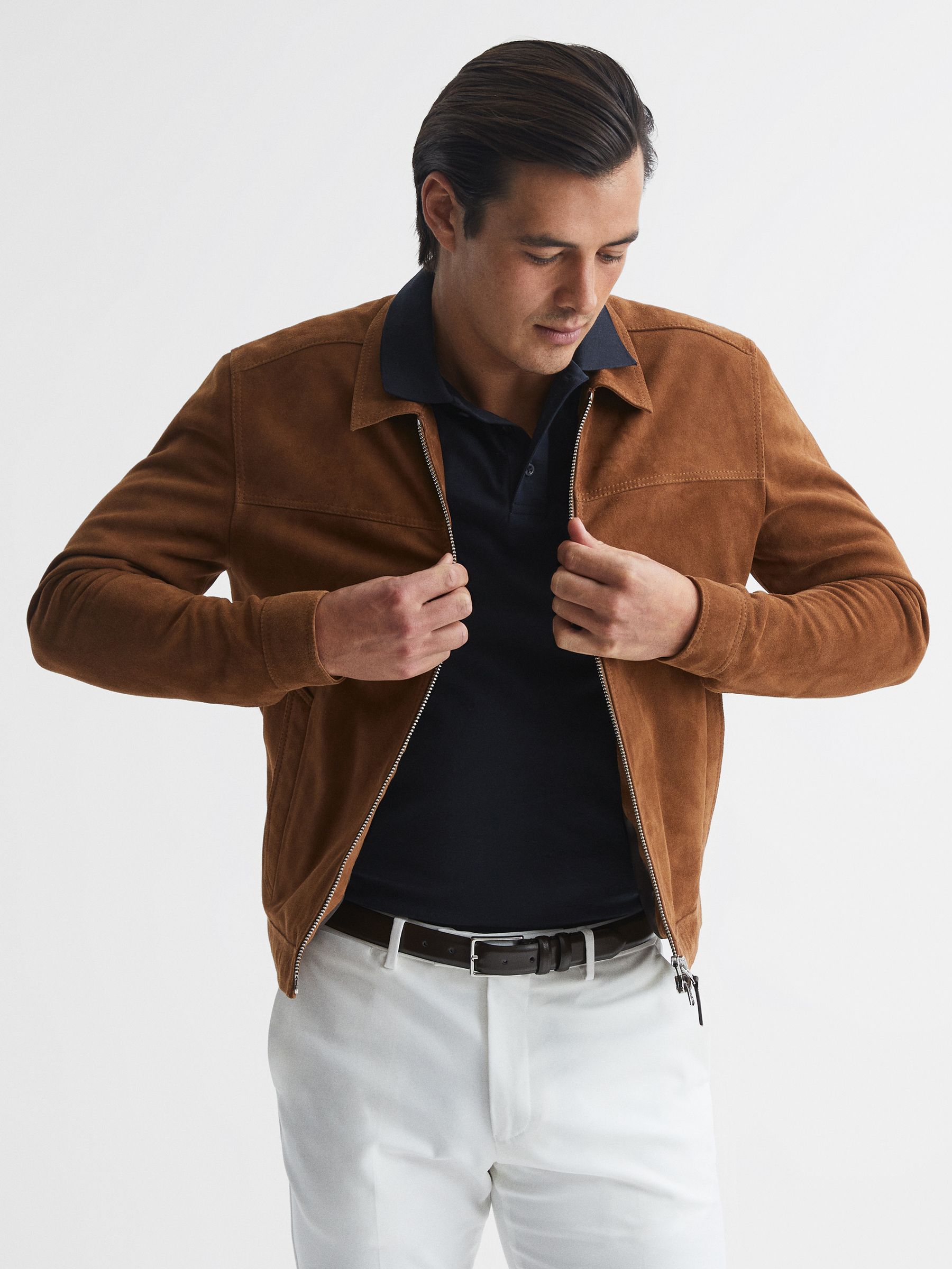 Short Sleeve Polo T-Shirt in Navy - Image 6 of 6