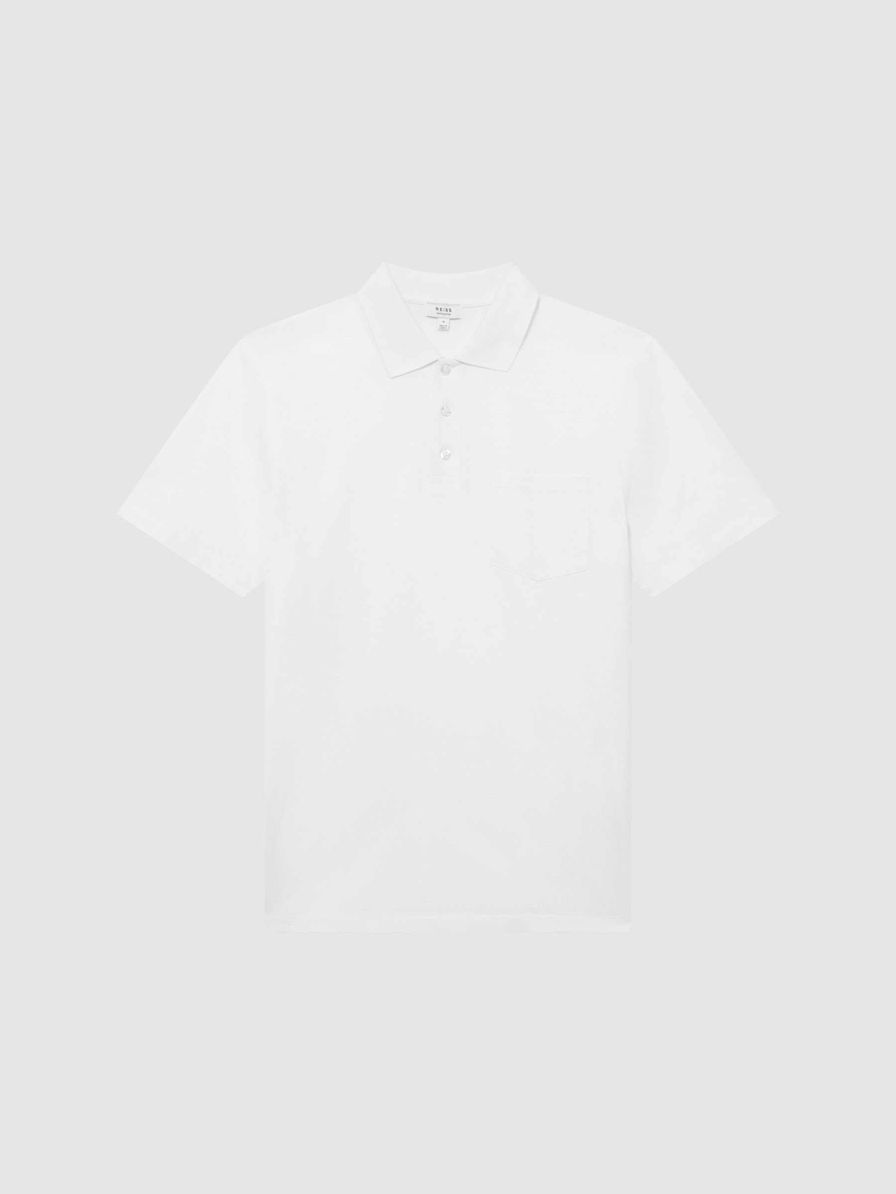 Short Sleeve Polo T-Shirt in White - Image 2 of 6
