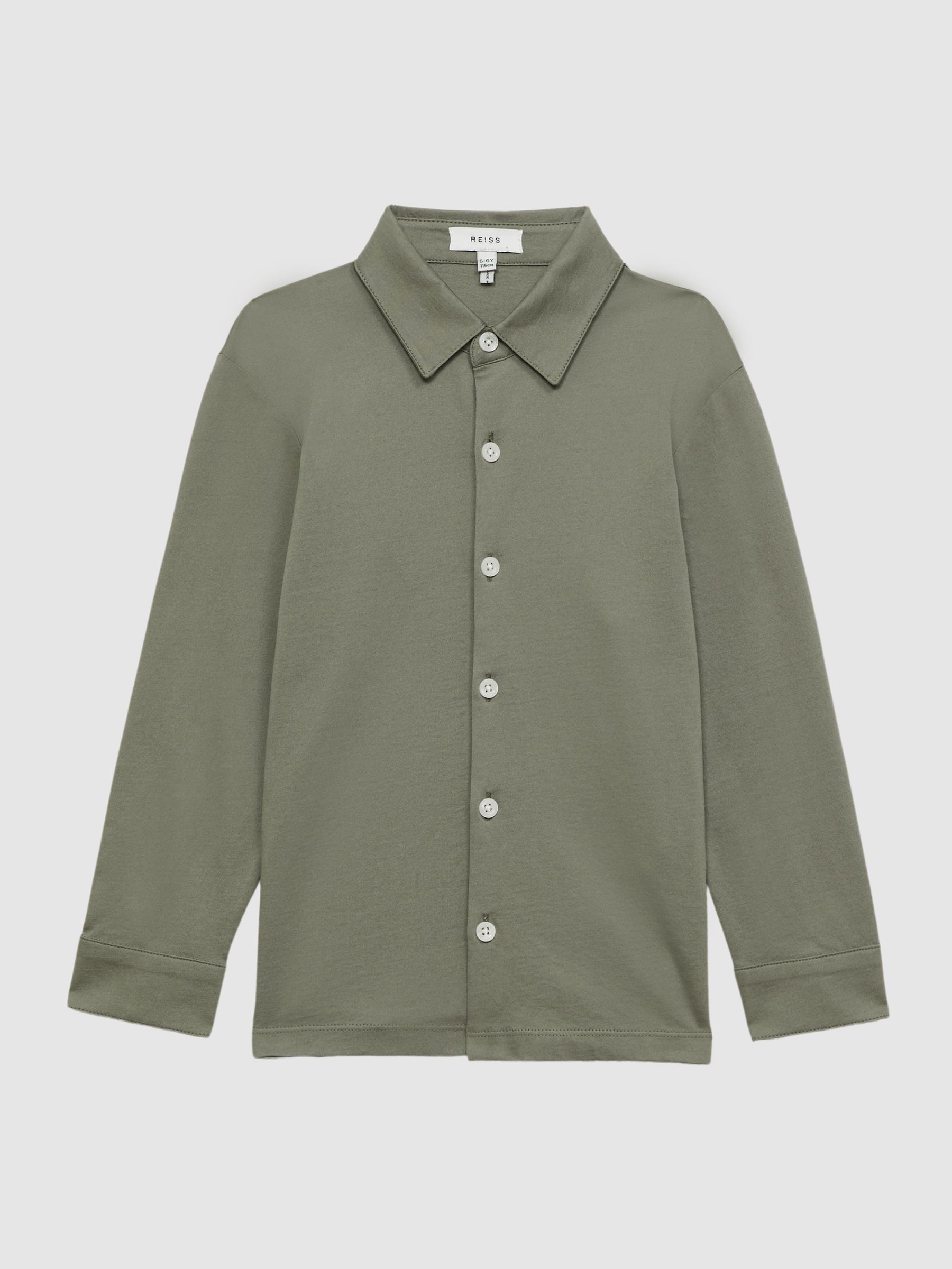 9-13 yrs Cotton Button Through Shirt in Sage - Image 2 of 7