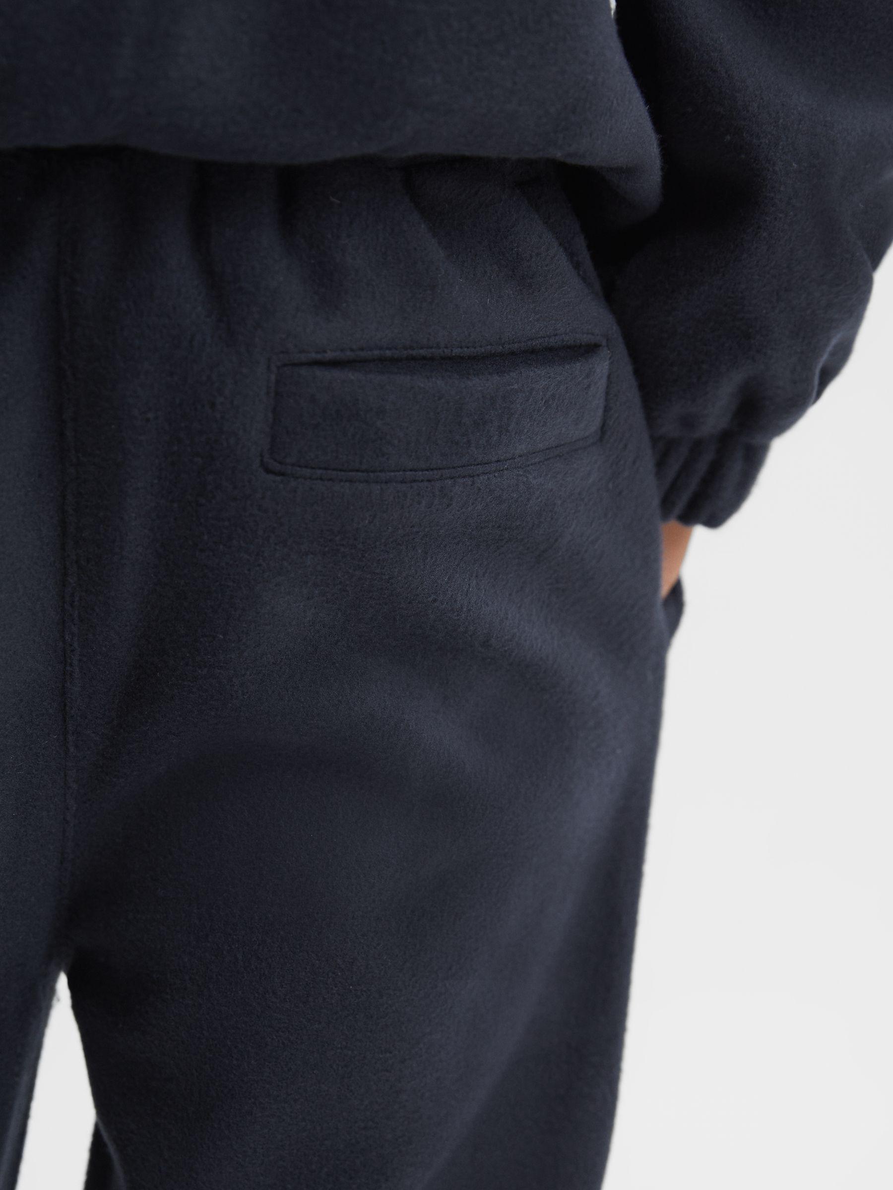 Senior Micro Fleece Joggers in Navy - Image 4 of 6