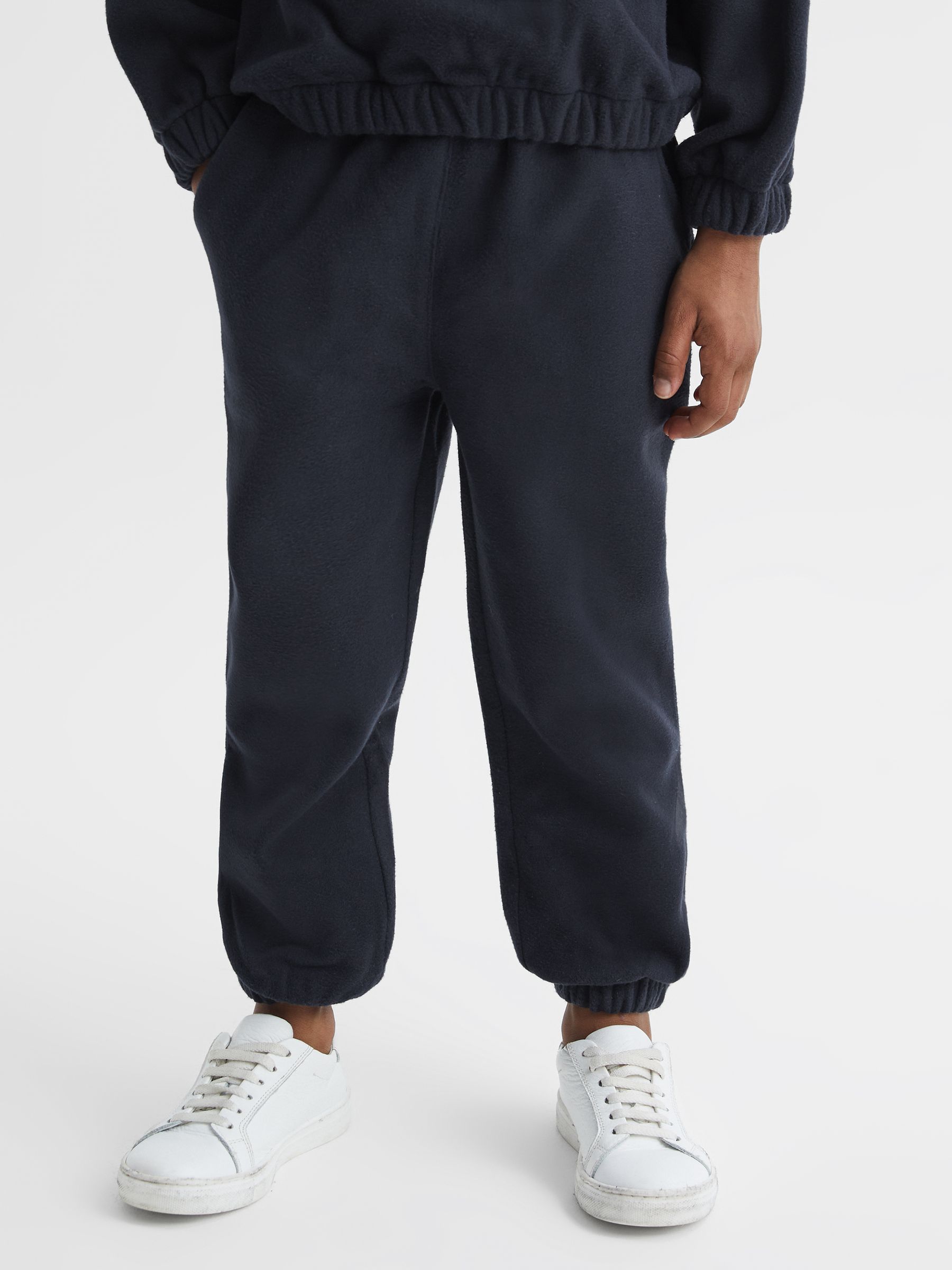 Junior Micro Fleece Joggers in Navy - Image 1 of 6