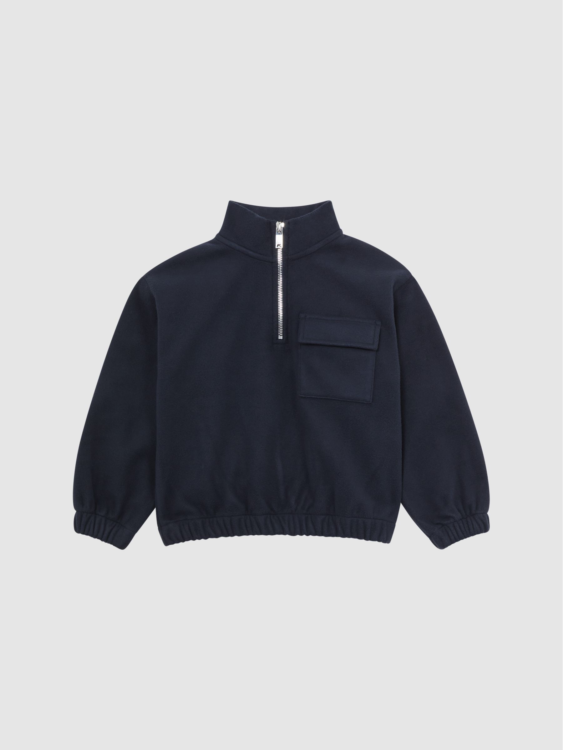 9-12 yrs Micro Fleece Half Zip Jumper in Navy - Image 2 of 6