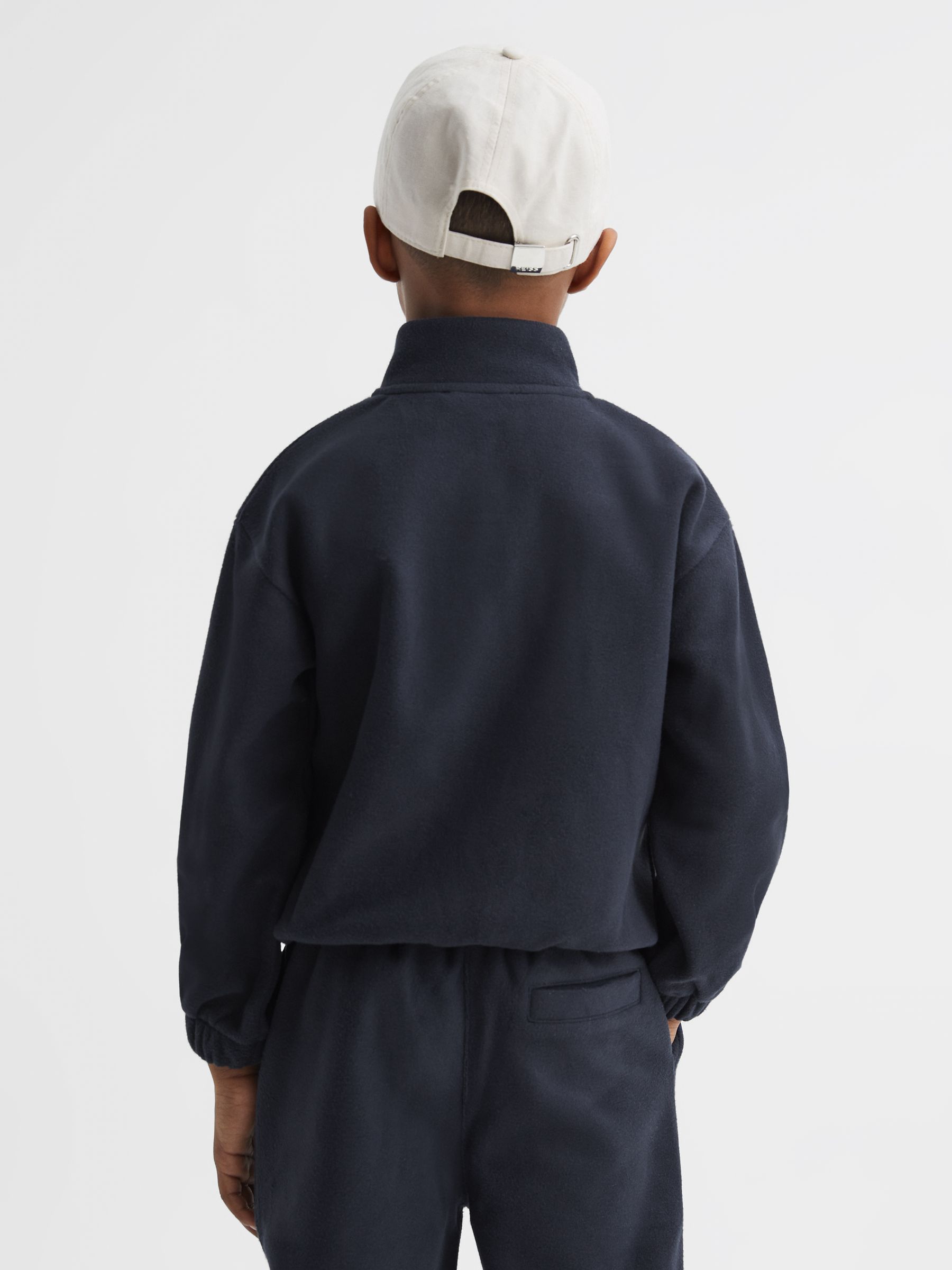 Junior Micro Fleece Half Zip Jumper in Navy - Image 5 of 6