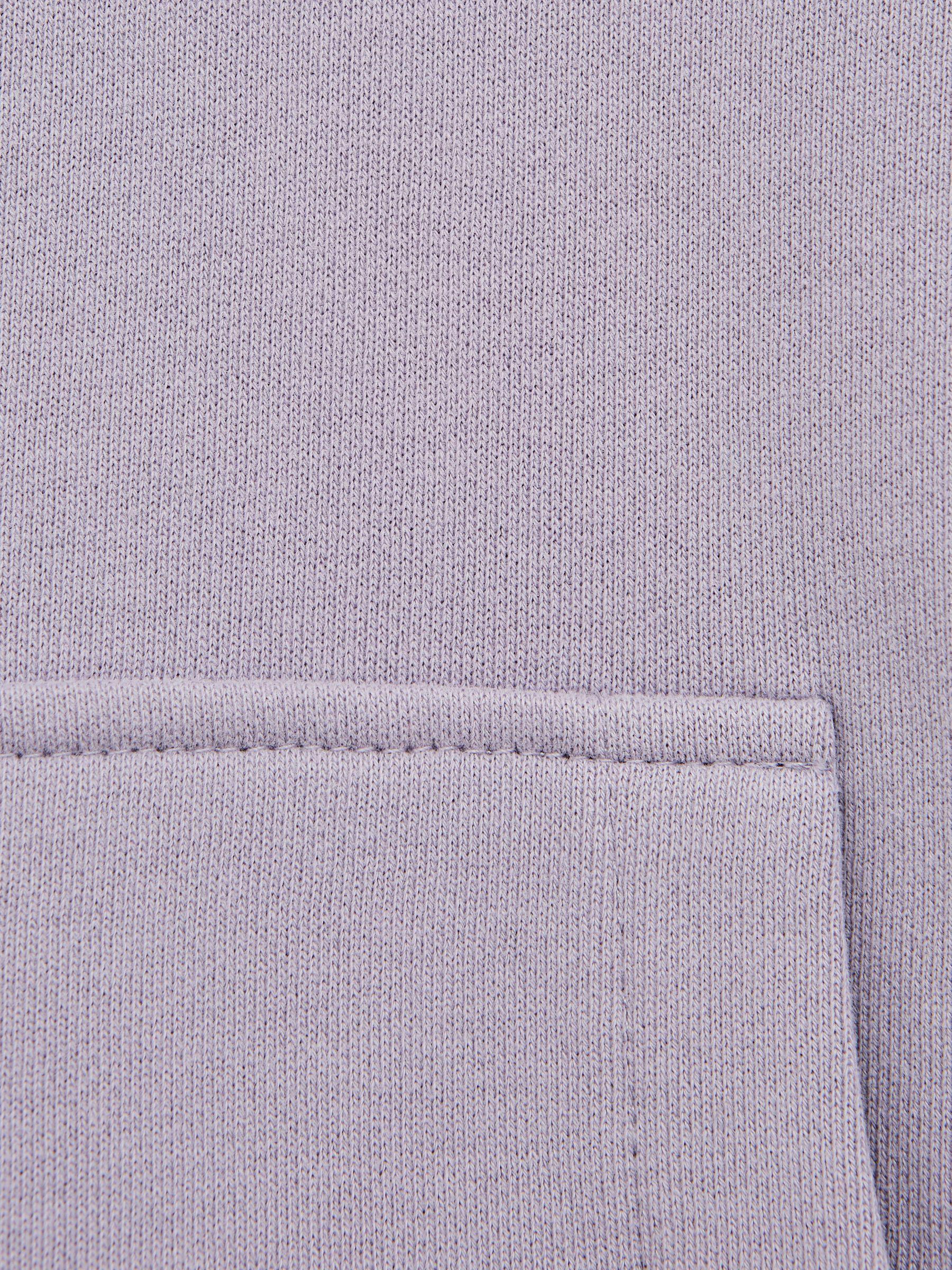 Oversized Garment Dye Jersey Hoodie in Lilac - Image 6 of 6