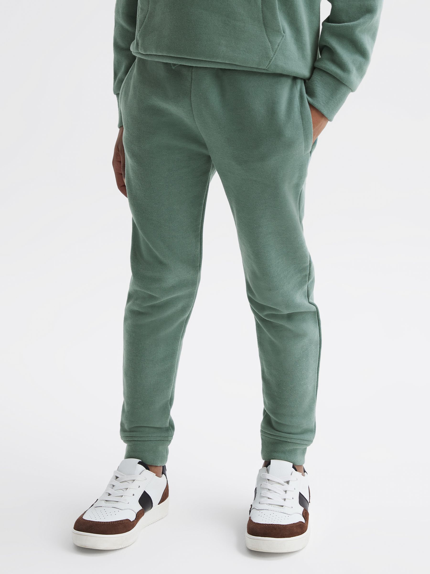 Garment Dye Jersey Joggers in Fern Green - Image 1 of 6