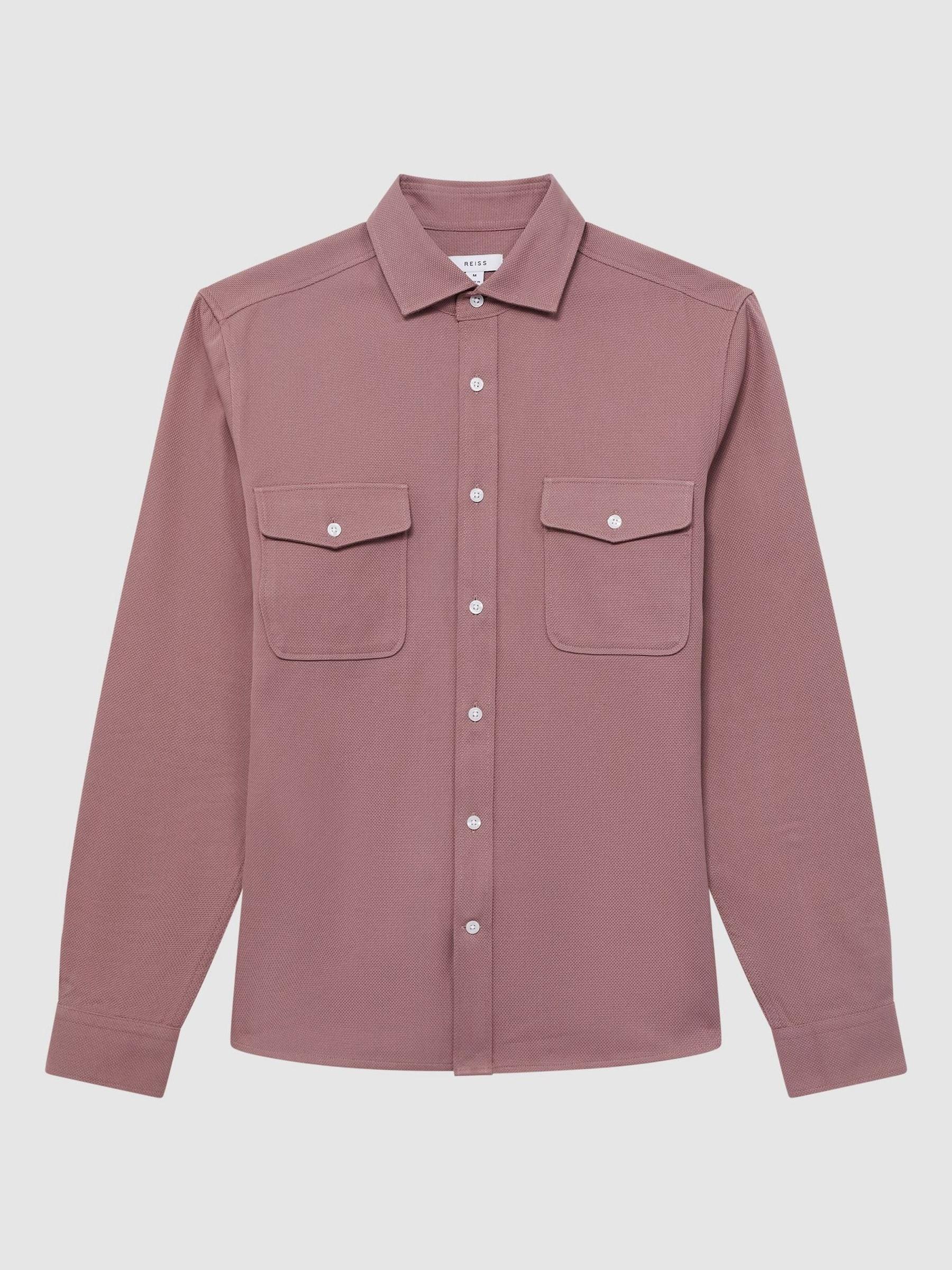 Cotton Canvas Overshirt in Woodrose - Image 2 of 6