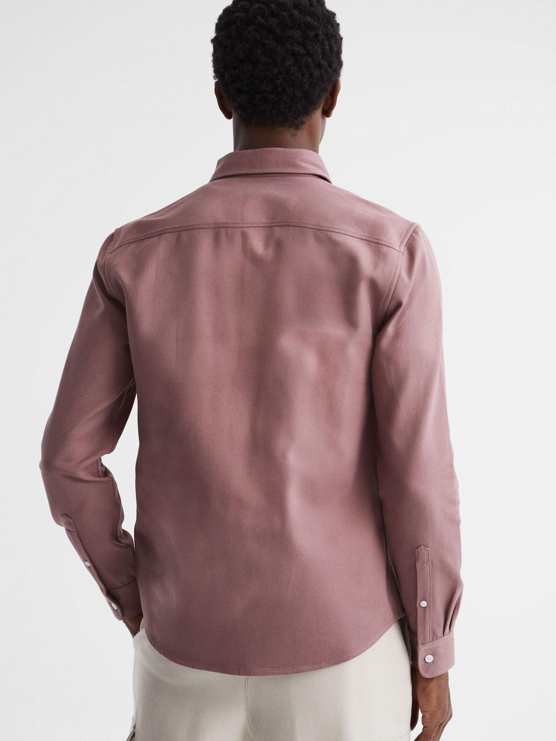 Cotton Canvas Overshirt in Woodrose - Image 5 of 6