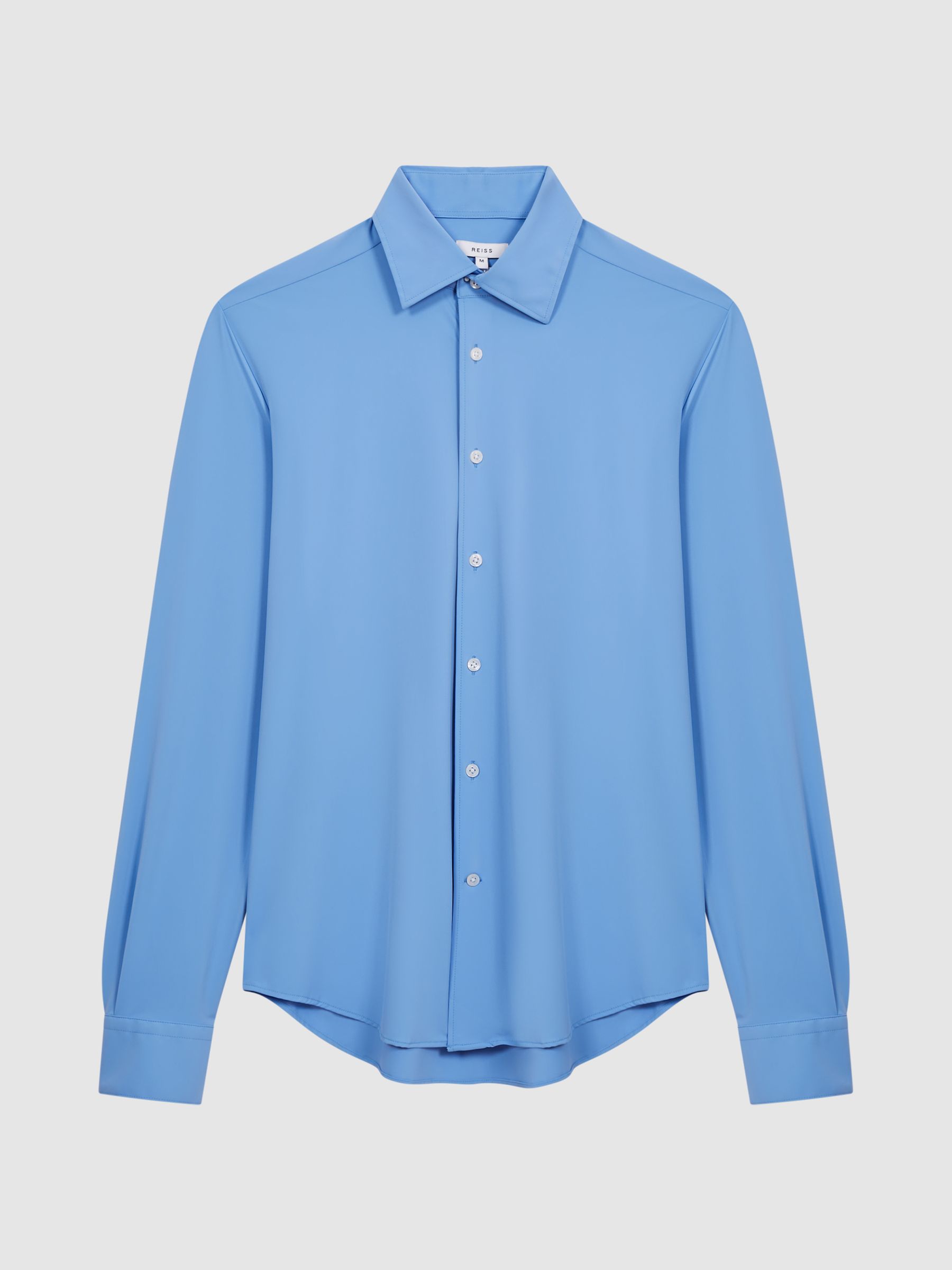 Regular Fit Travel Shirt in Soft Blue - Image 2 of 6
