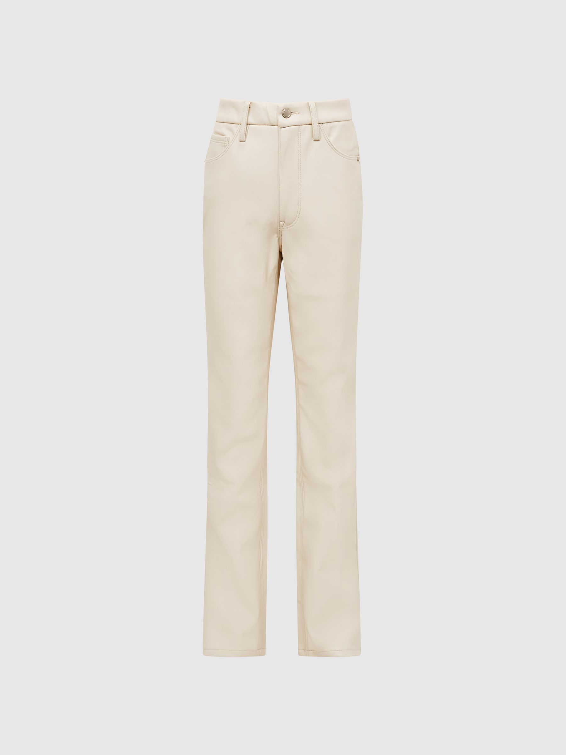 Good American Better Than Leather Pants in Off White - Image 2 of 9