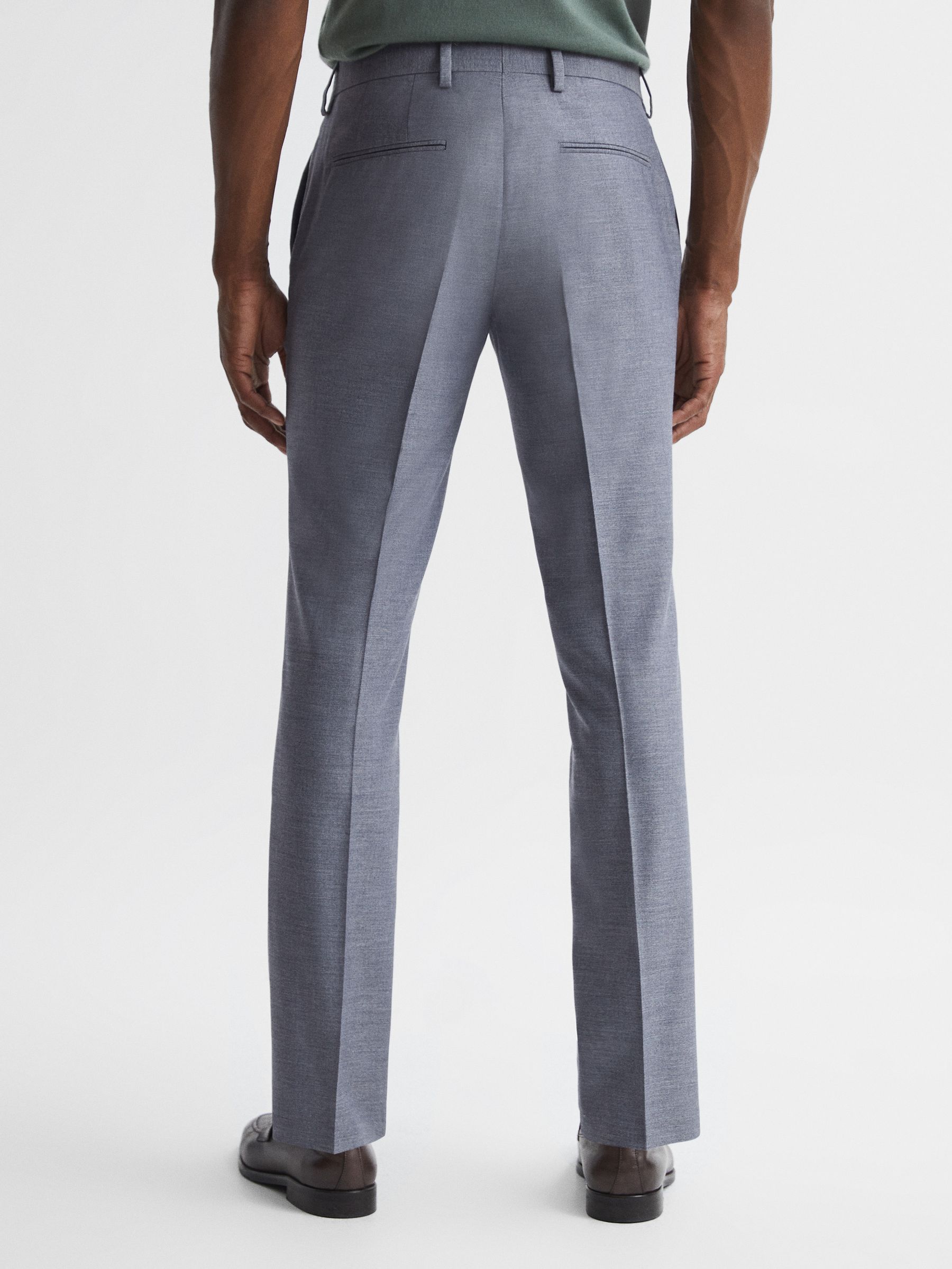 Slim Fit Trousers in Airforce Blue - Image 5 of 6