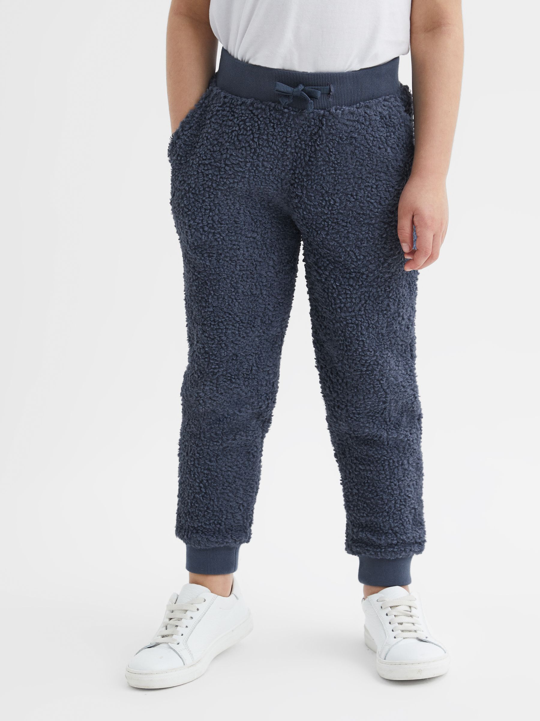 Senior Boucle Drawstring Joggers in Blue - Image 3 of 6