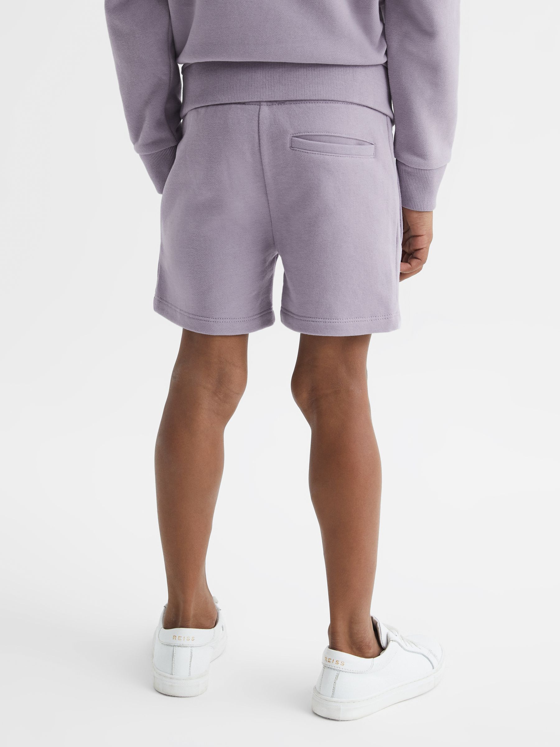 Drawstring Jersey Shorts in Lilac - Image 5 of 6