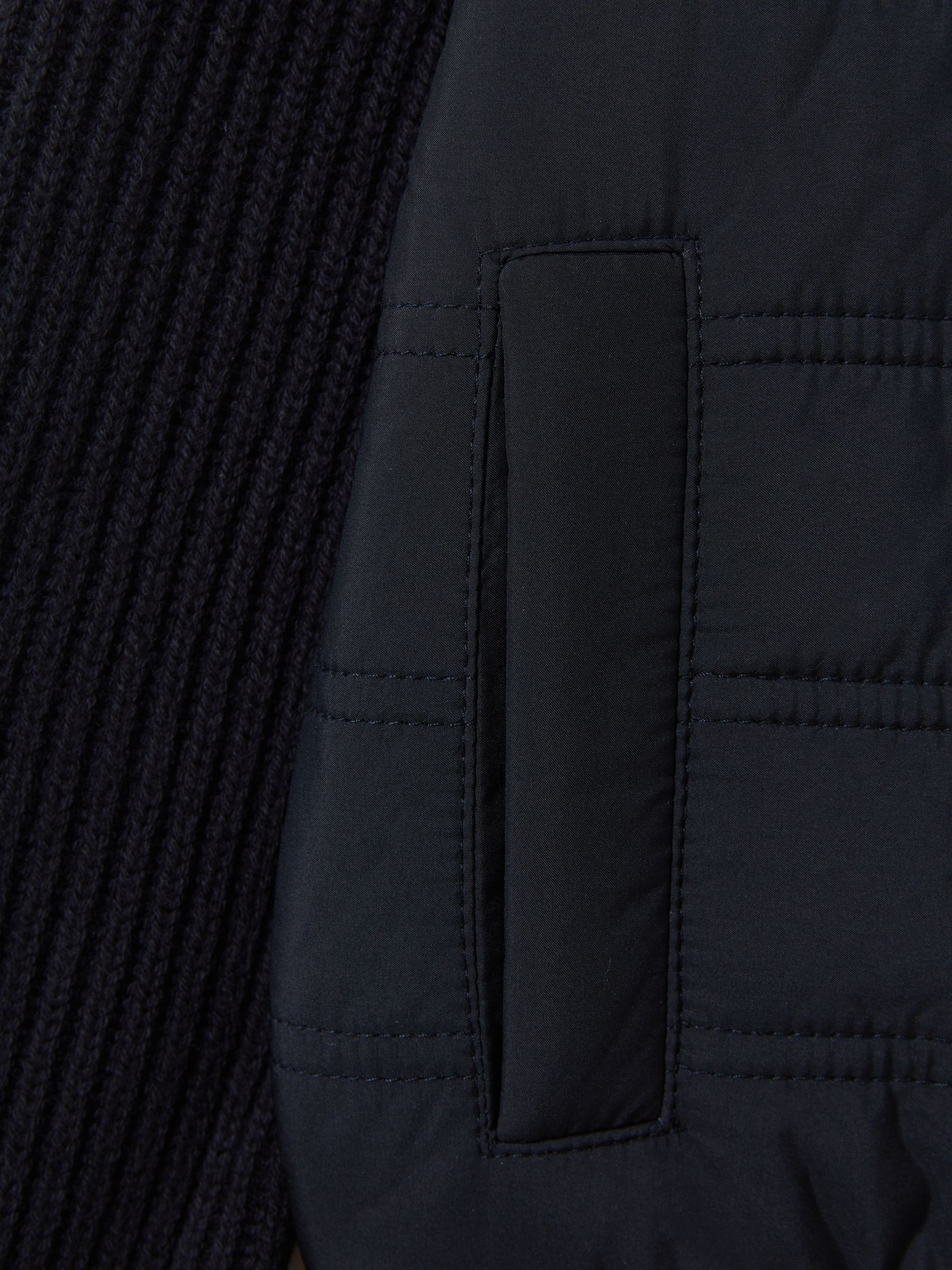 9-14 yrs Hybrid Zip Through Quilted Jacket in Navy - Image 3 of 7