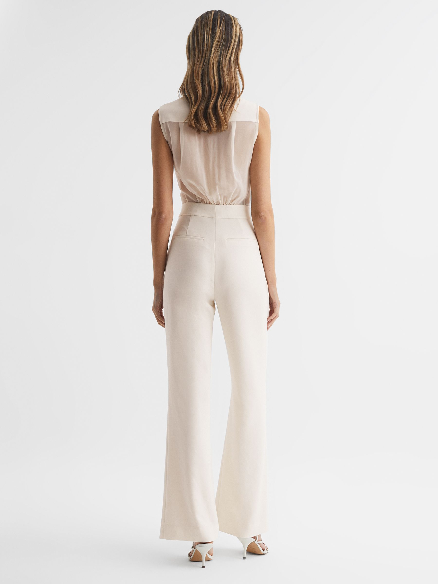 Tuxedo Jumpsuit in Ivory - Image 6 of 7
