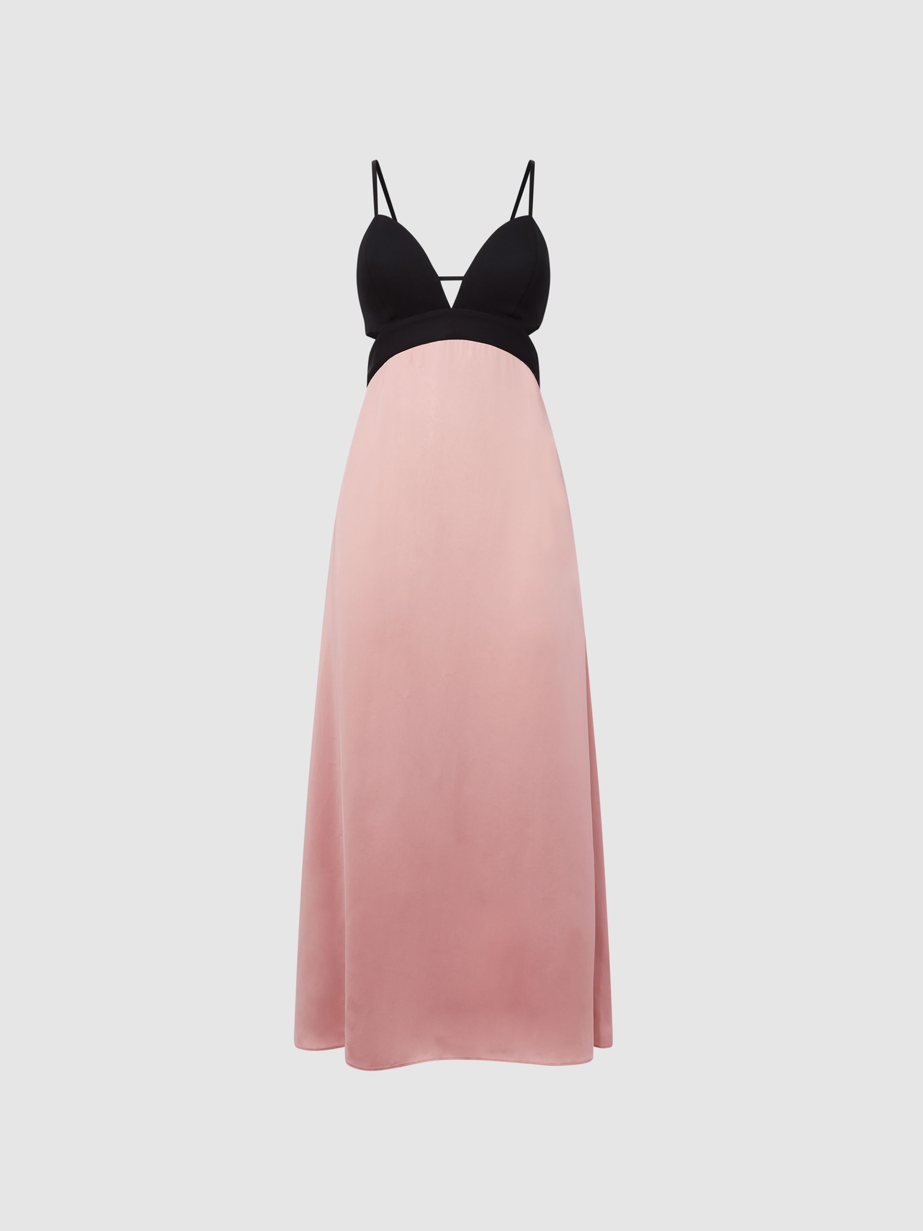 Strappy Cut-Out Midi Dress in Pink - Image 2 of 5