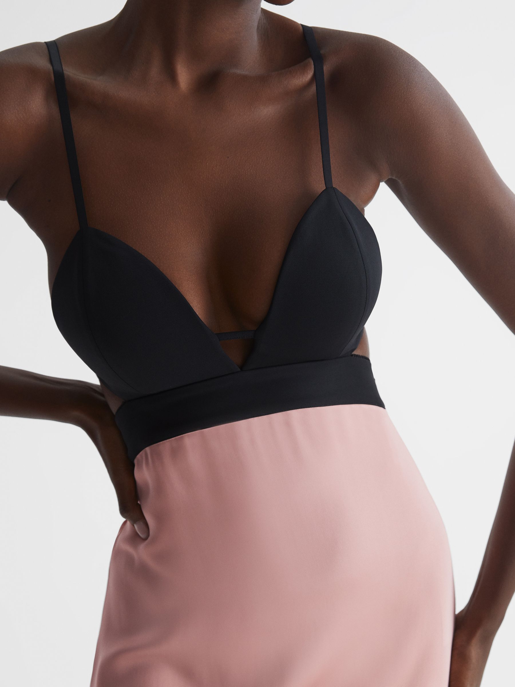 Strappy Cut-Out Midi Dress in Pink - Image 4 of 5