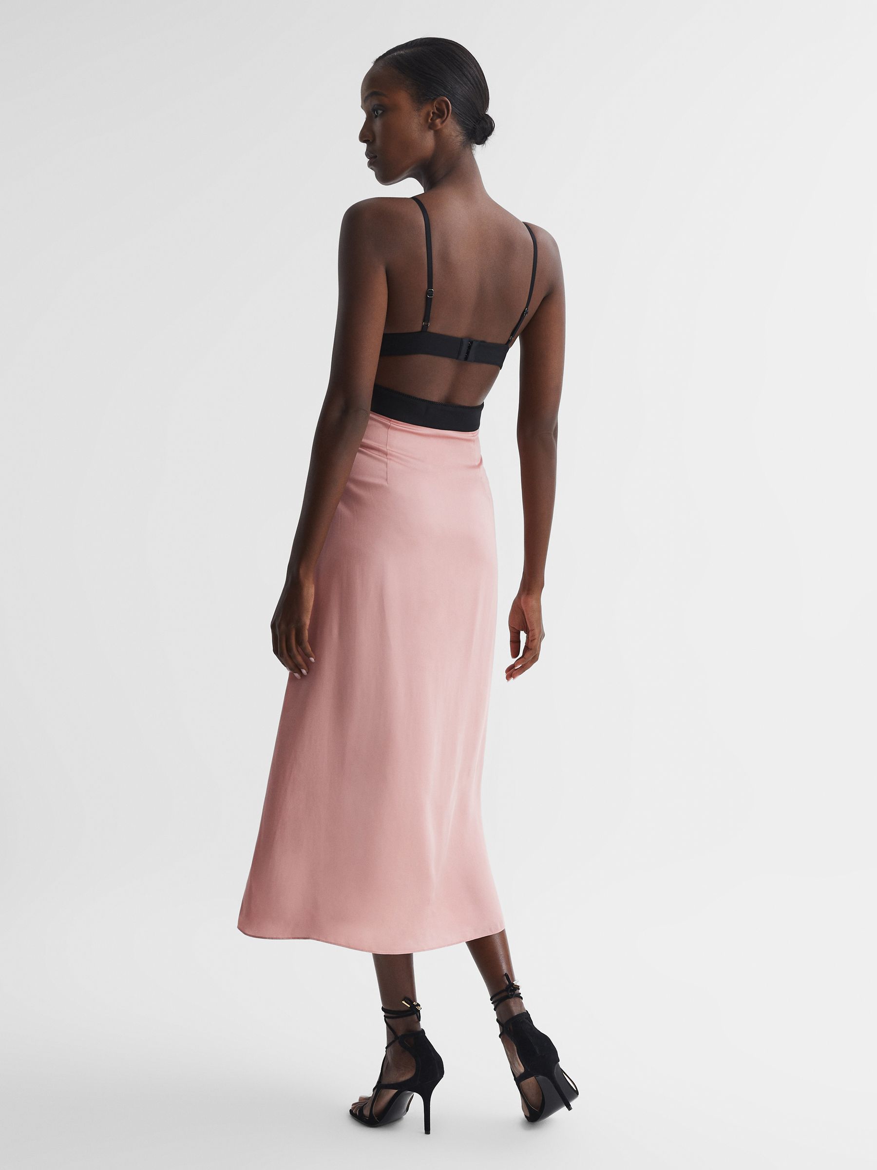Strappy Cut-Out Midi Dress in Pink - Image 5 of 5