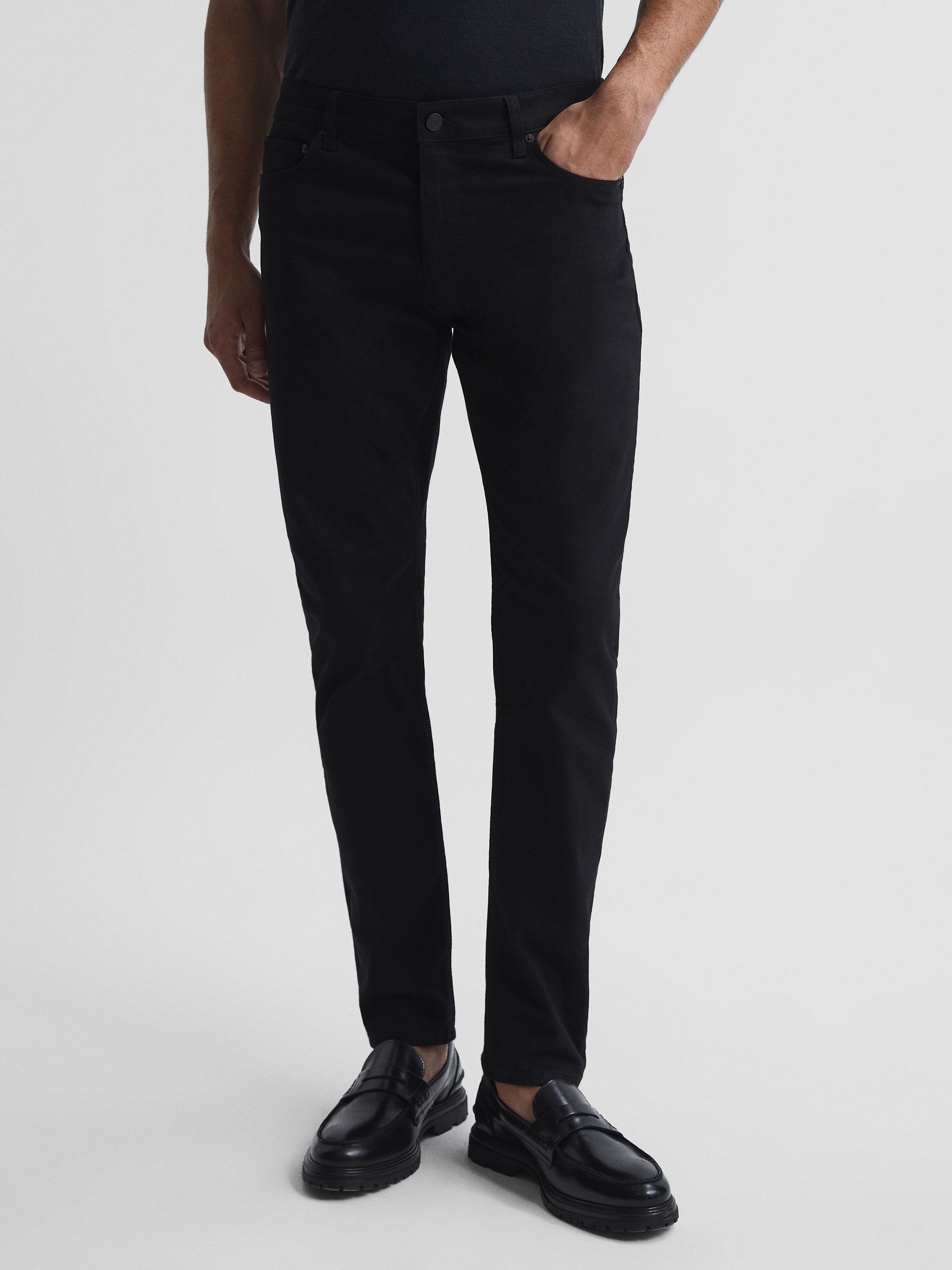 Slim Fit Jeans in Black - Image 1 of 6