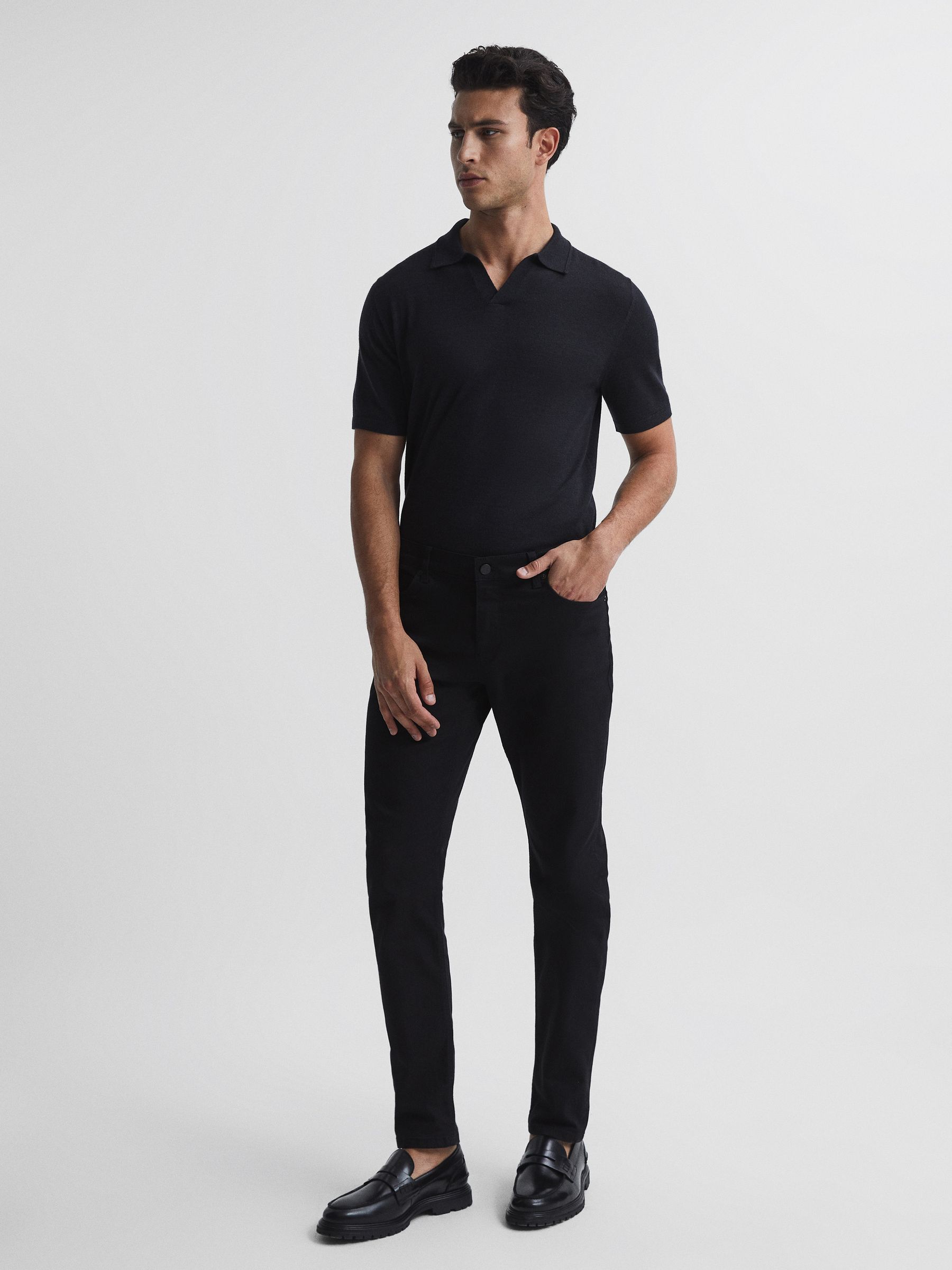 Slim Fit Jeans in Black - Image 3 of 6
