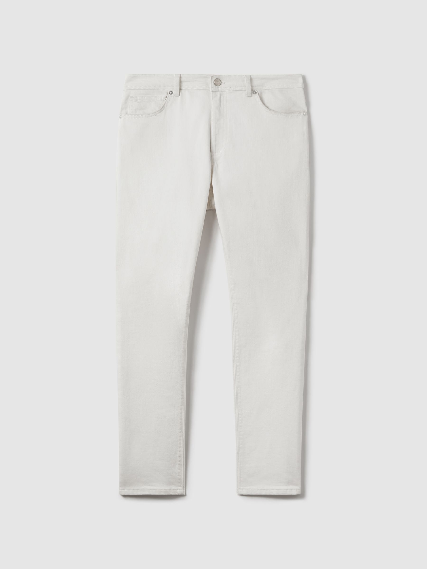 Tapered Slim Fit Jeans in Ecru - Image 2 of 7