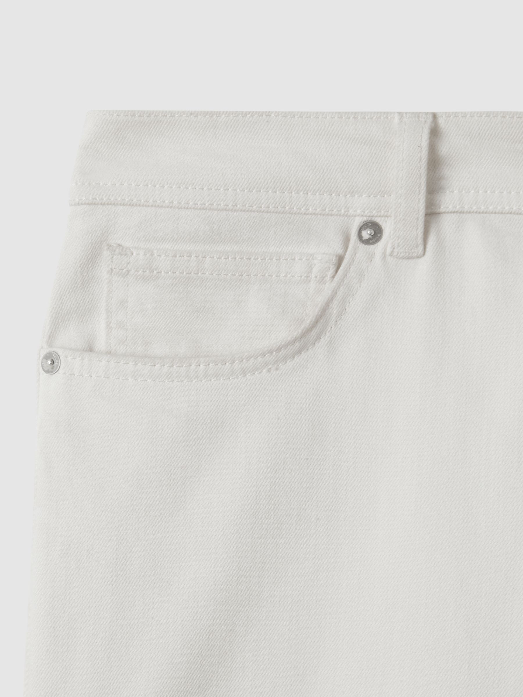 Tapered Slim Fit Jeans in Ecru - Image 5 of 7