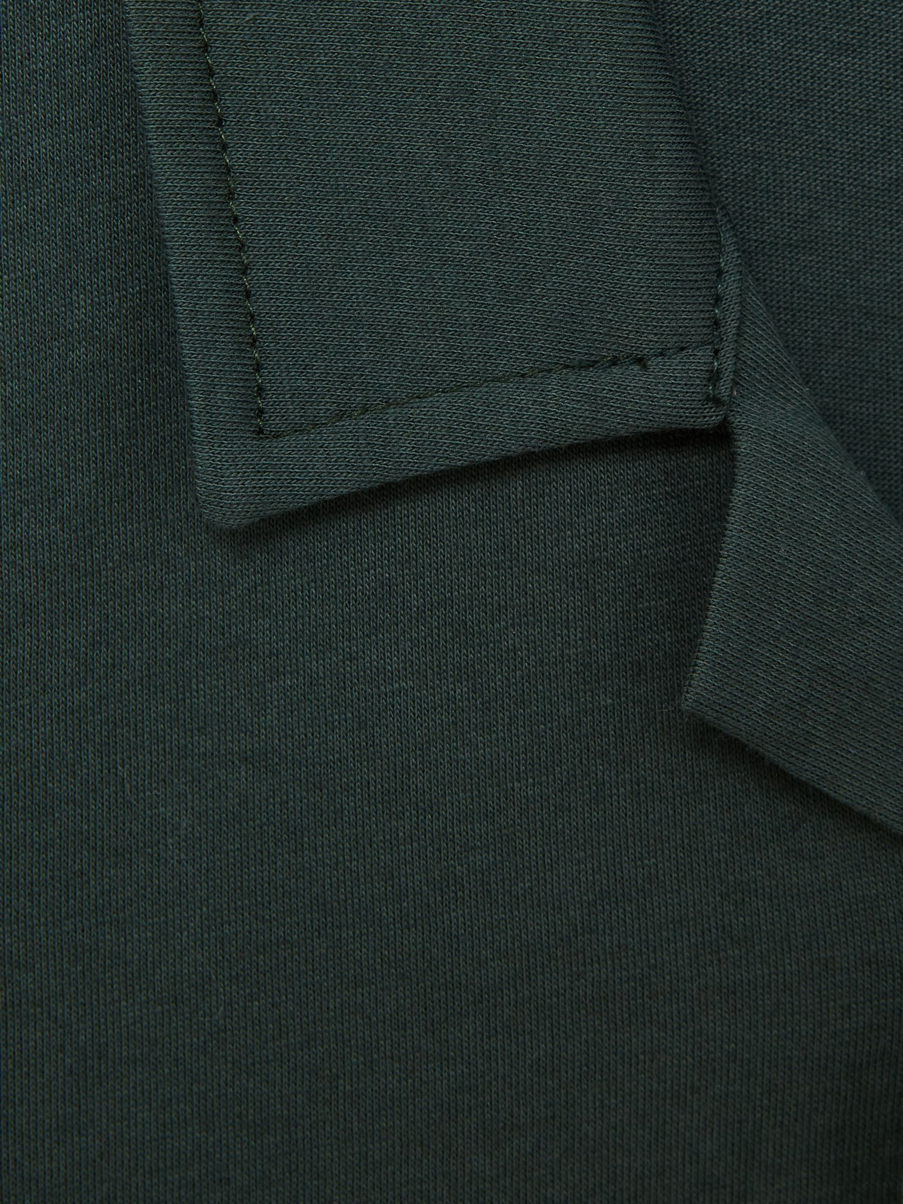 Cotton Jersey Buttoned Shirt in Pine Green - Image 7 of 7