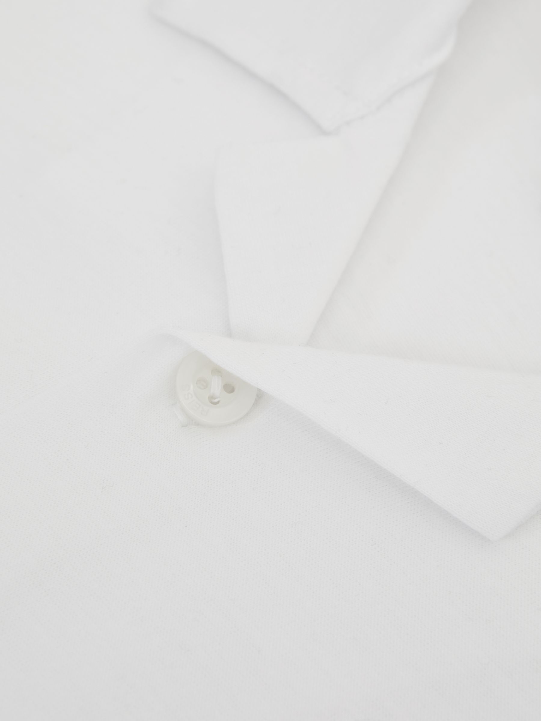 Cotton Jersey Buttoned Shirt in White - Image 6 of 6