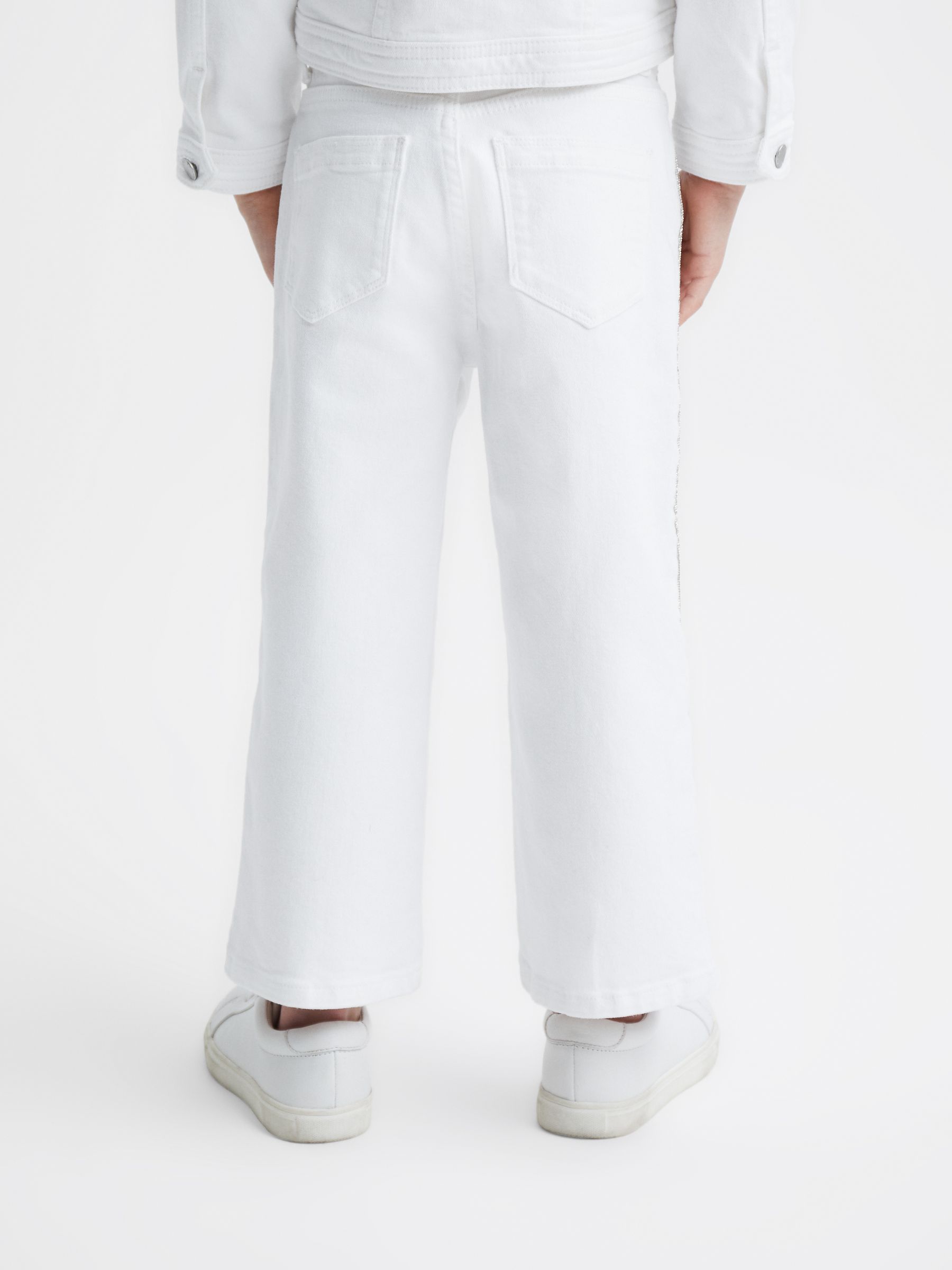 4-9 yrs Sparkle Stripe Jeans in White - Image 5 of 6