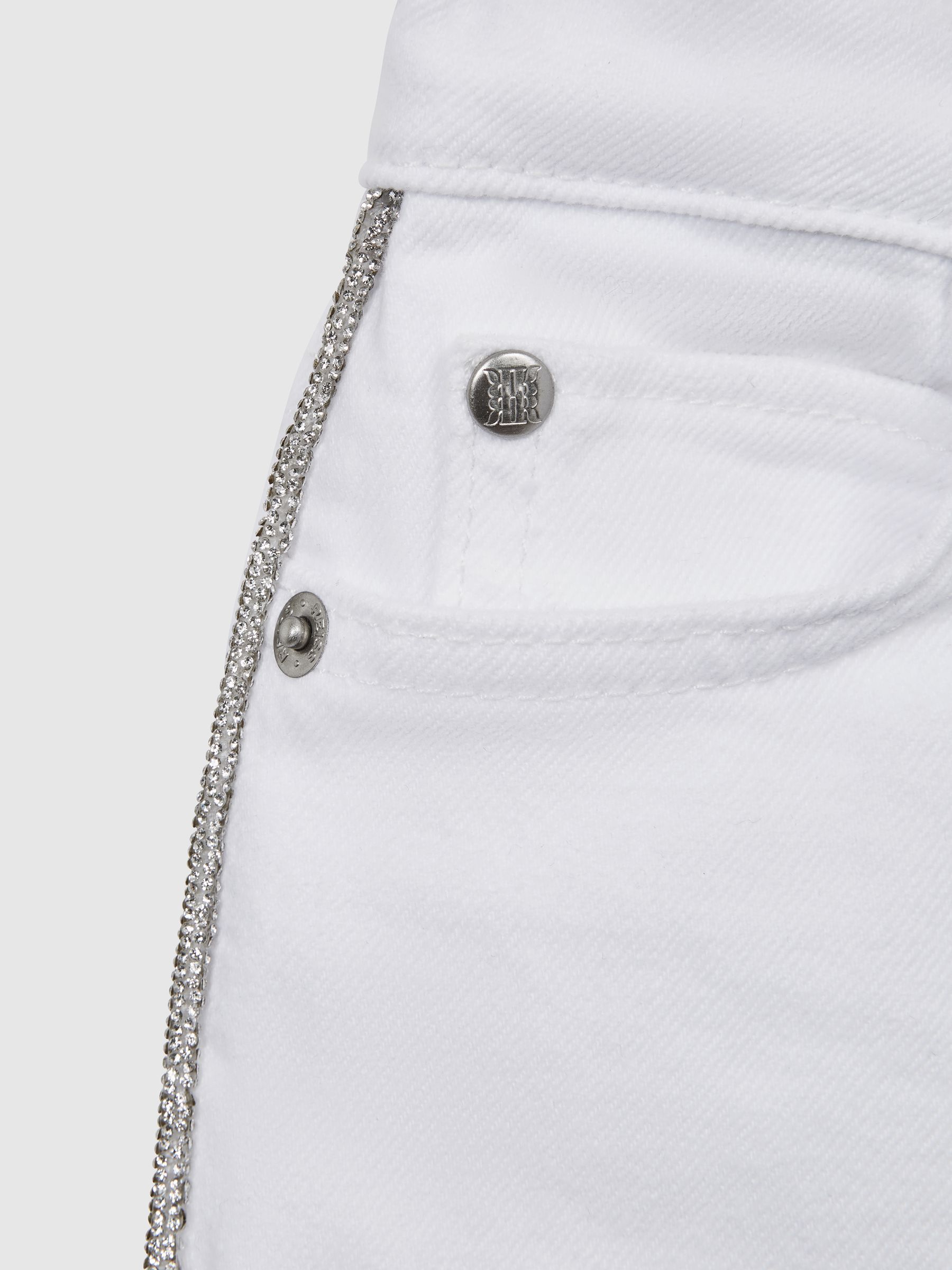 4-9 yrs Sparkle Stripe Jeans in White - Image 6 of 6
