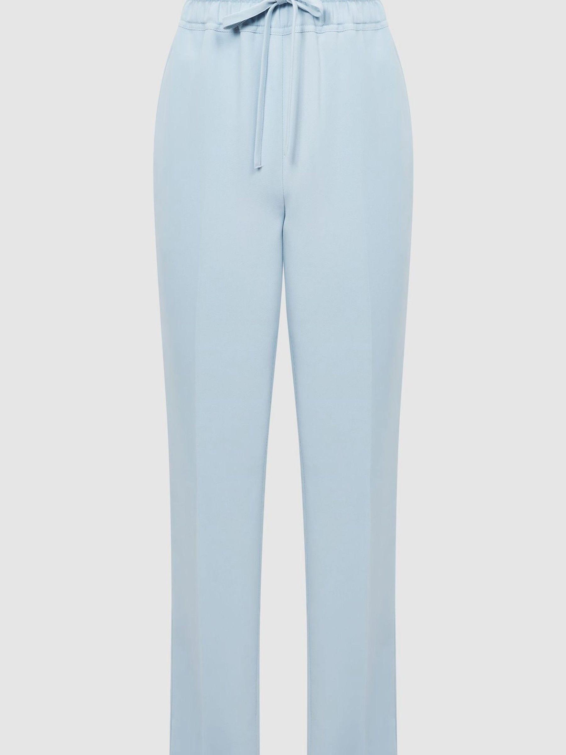 Tapered Pull On Trousers in Ice Blue - Image 2 of 6