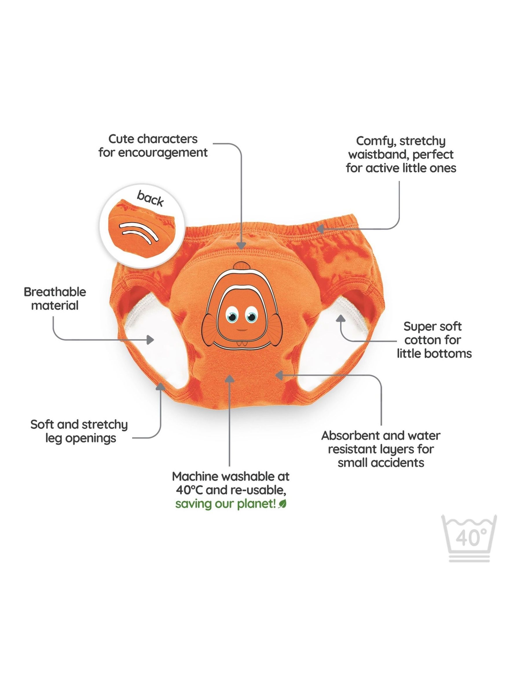 My Carry Potty 3 Pack Clownfish My Little Training Pants - Image 3 of 5