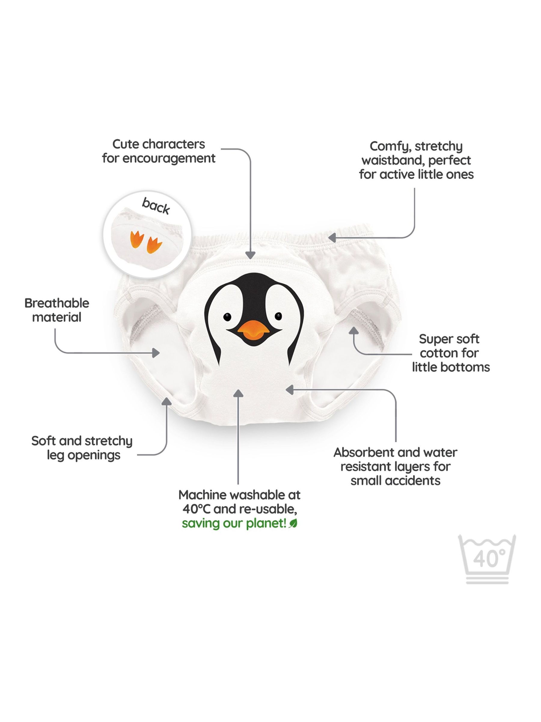 My Carry Potty 3 Pack Penguin My Little Training Pants - Image 3 of 5