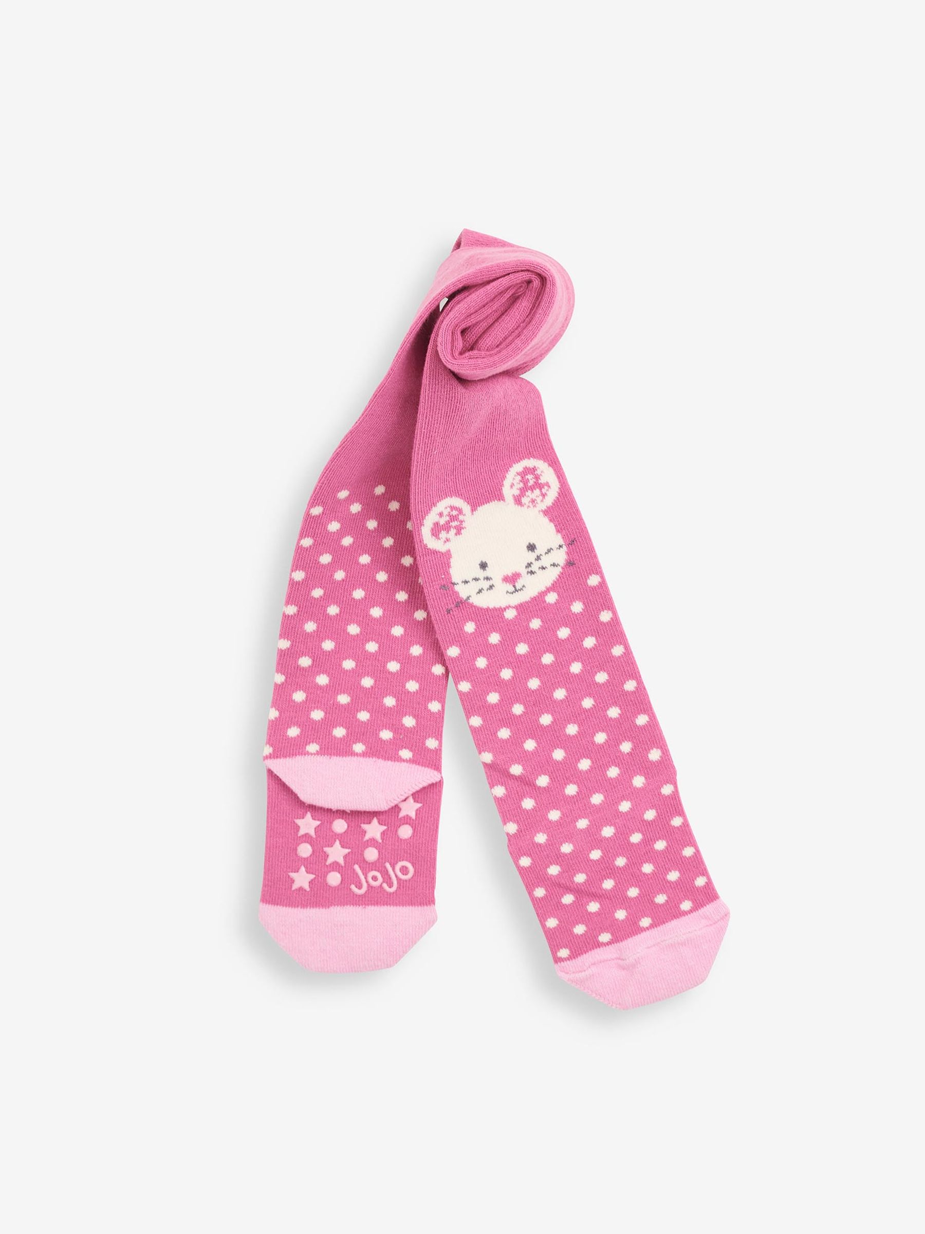 Pink Mouse Knee Cotton Rich Tights - Image 1 of 1