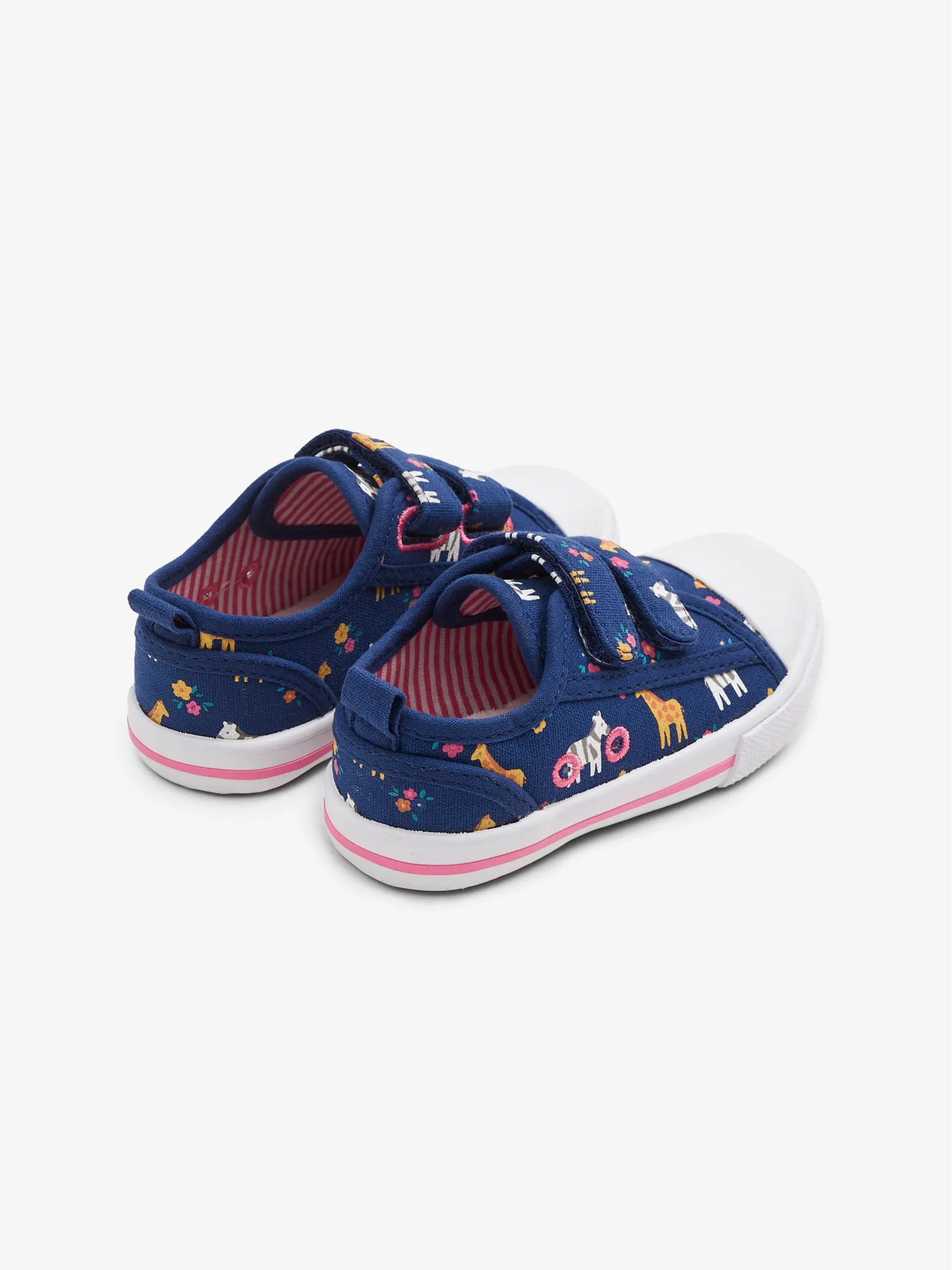 Navy Girls' Girls' Safari Canvas Pumps - Image 2 of 4