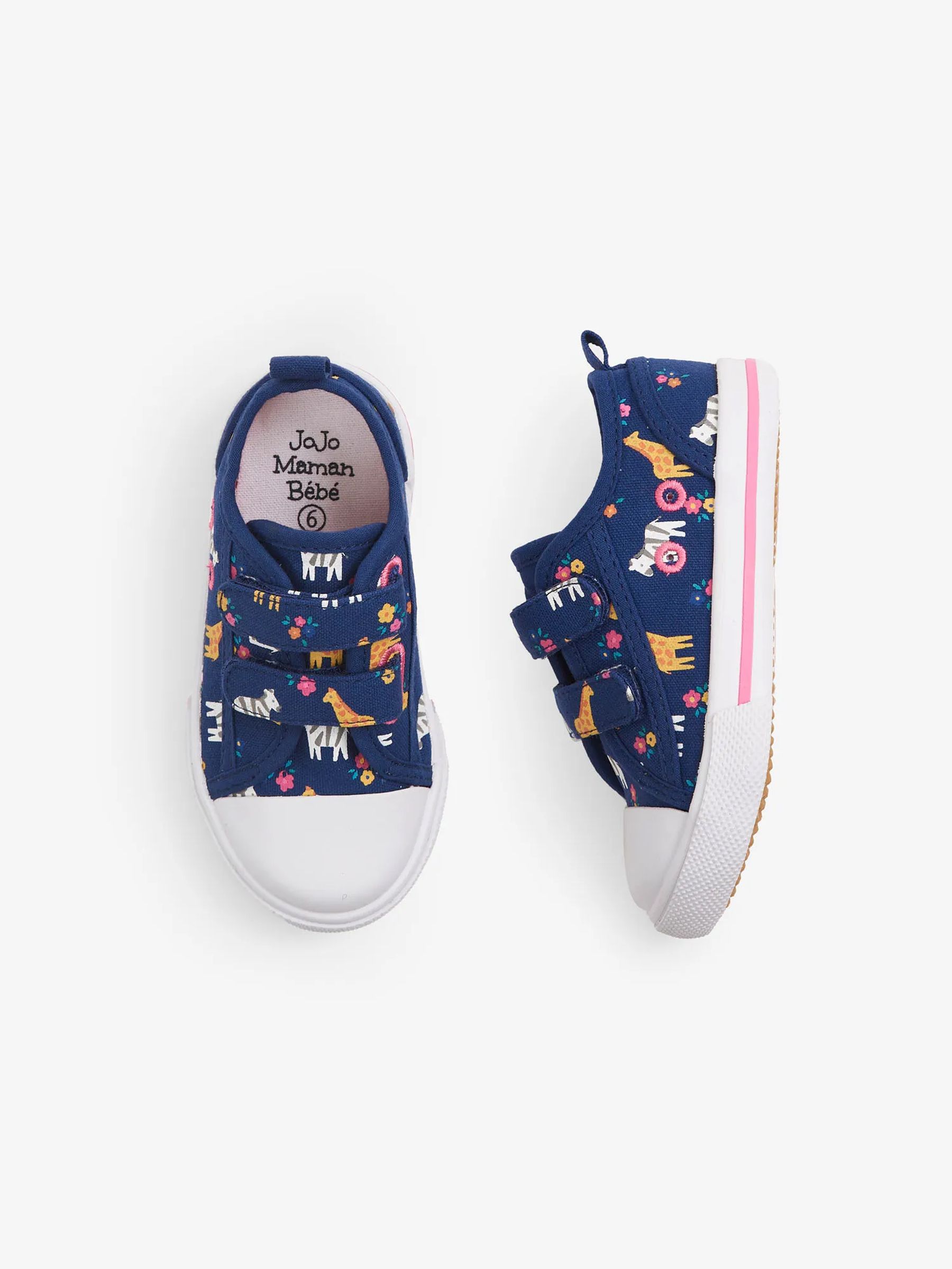 Navy Girls' Girls' Safari Canvas Pumps - Image 3 of 4