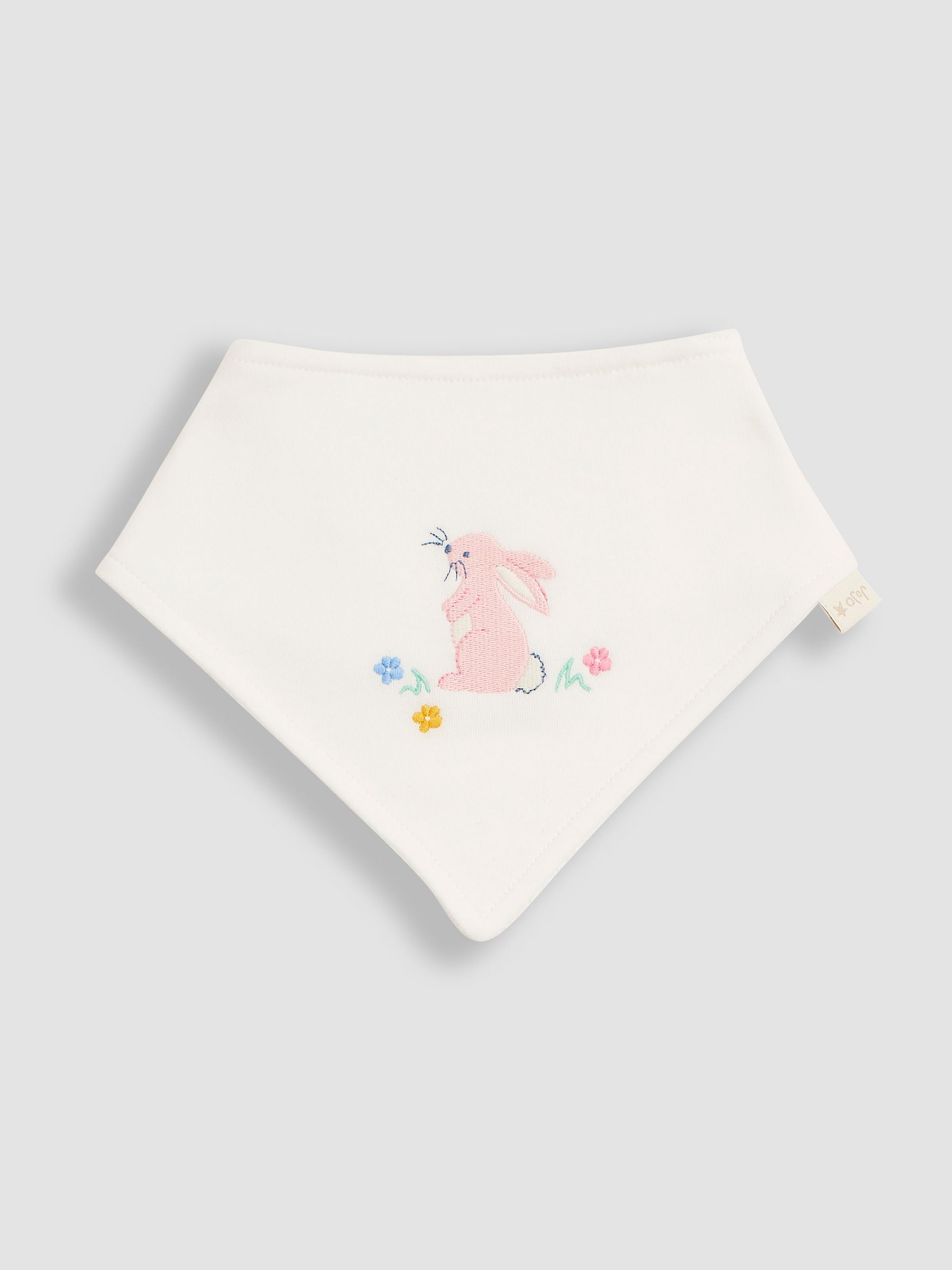 Pink Bunny 3-Pack Cotton Baby Dribble Bibs - Image 4 of 4