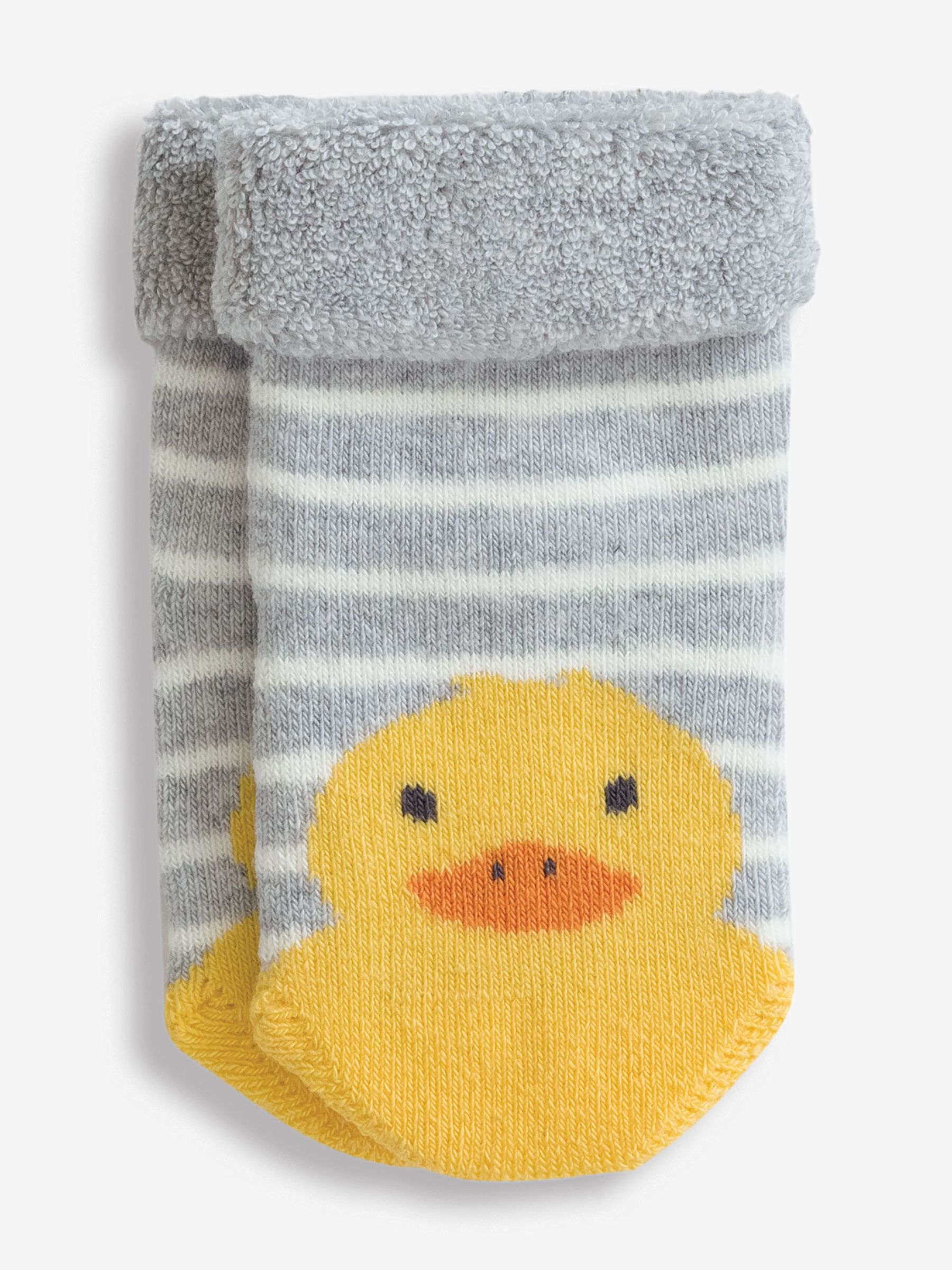 Marl Grey Duck 2-Pack Baby Socks - Image 2 of 3