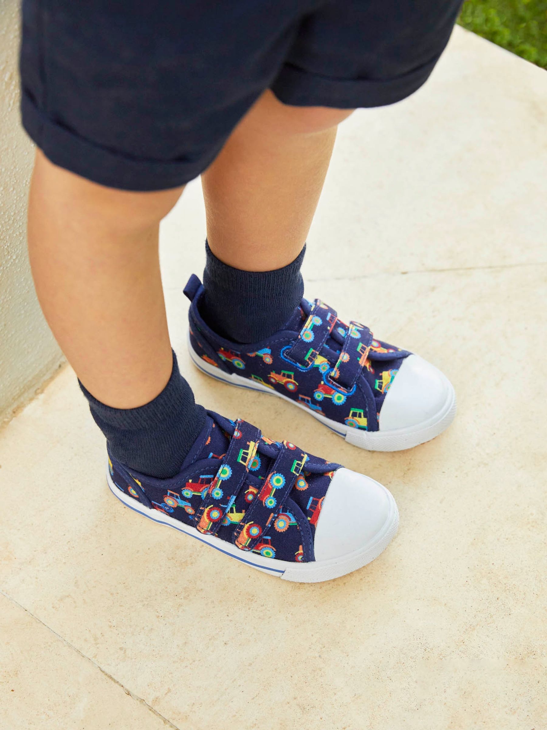 Navy Boys' Kids' Tractor Canvas Pumps - Image 5 of 6