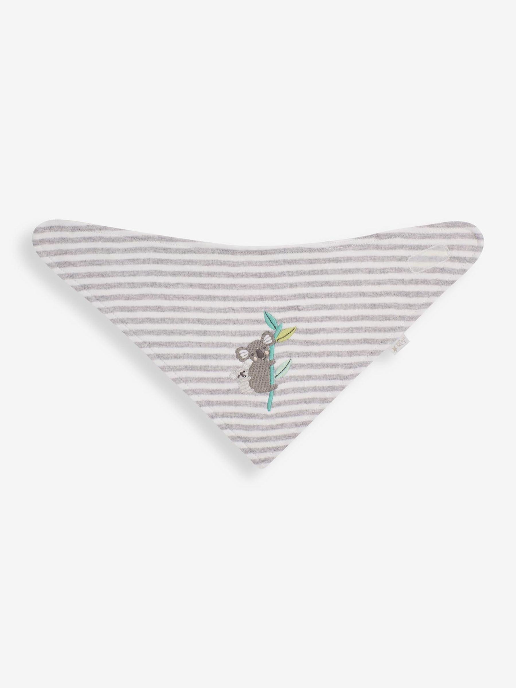 Grey Koala Cotton Baby Dribble Bibs 3 Pack - Image 2 of 4