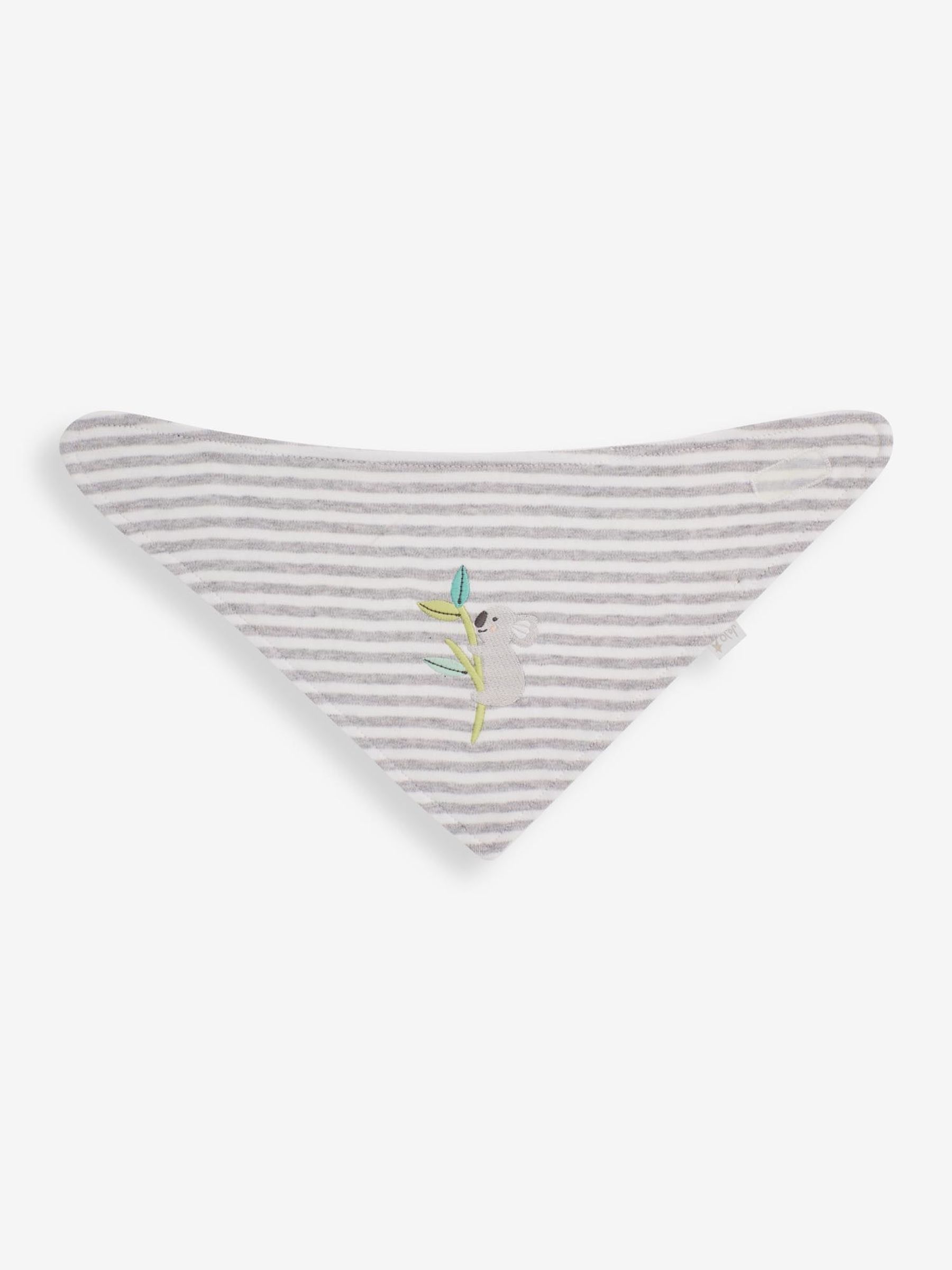 Grey Koala Cotton Baby Dribble Bibs 3 Pack - Image 4 of 4