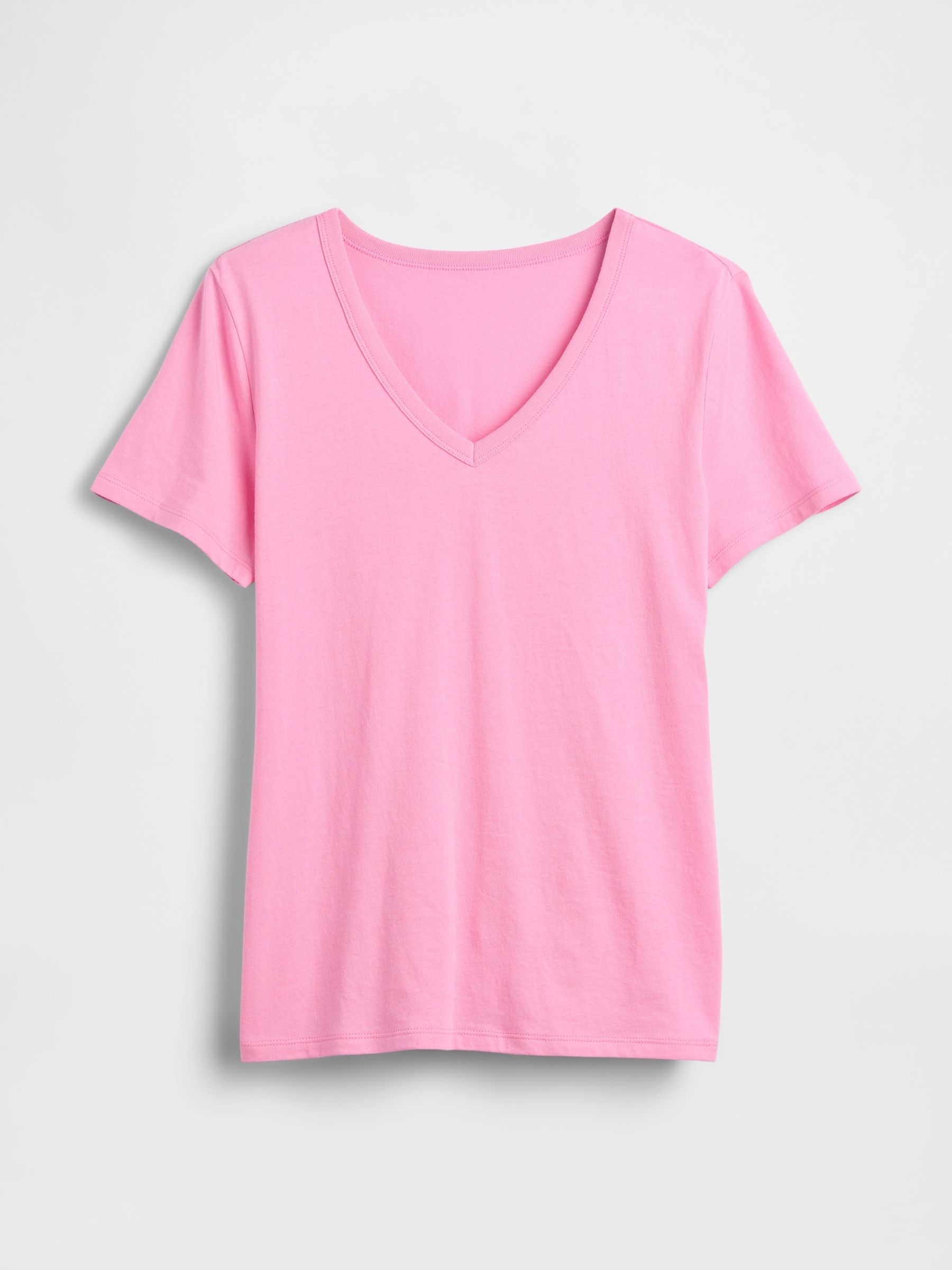 Pink Favourite V-Neck Short Sleeve Short Sleeve T-Shirt - Image 5 of 5